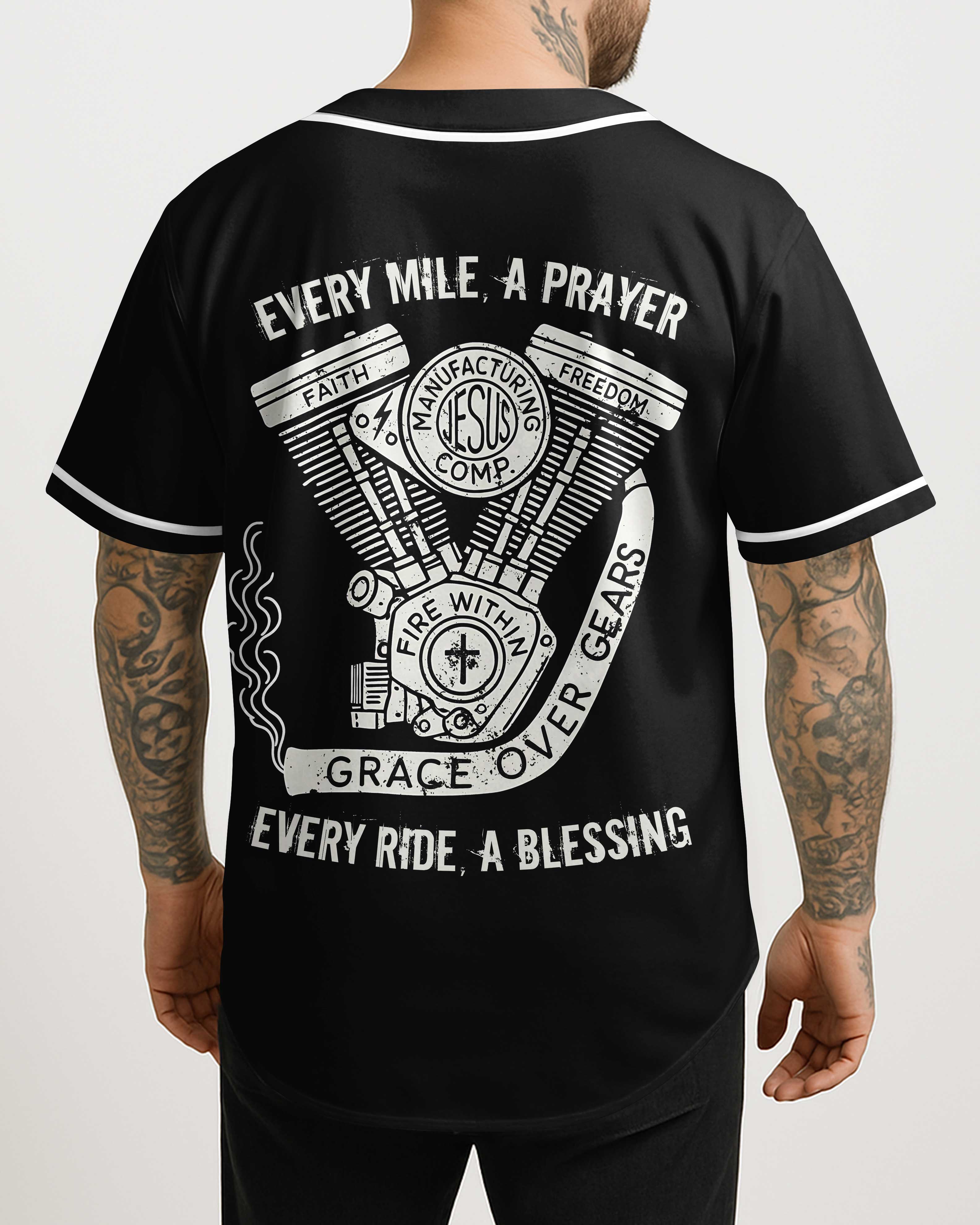 Every Mile A Prayer Grace Over Gears Every Ride A Blessing Jersey