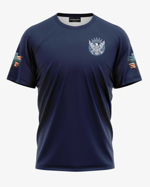 My Ship May Rest But My Faith Never Does Navy Strong God Strong All Over Print T-Shirt