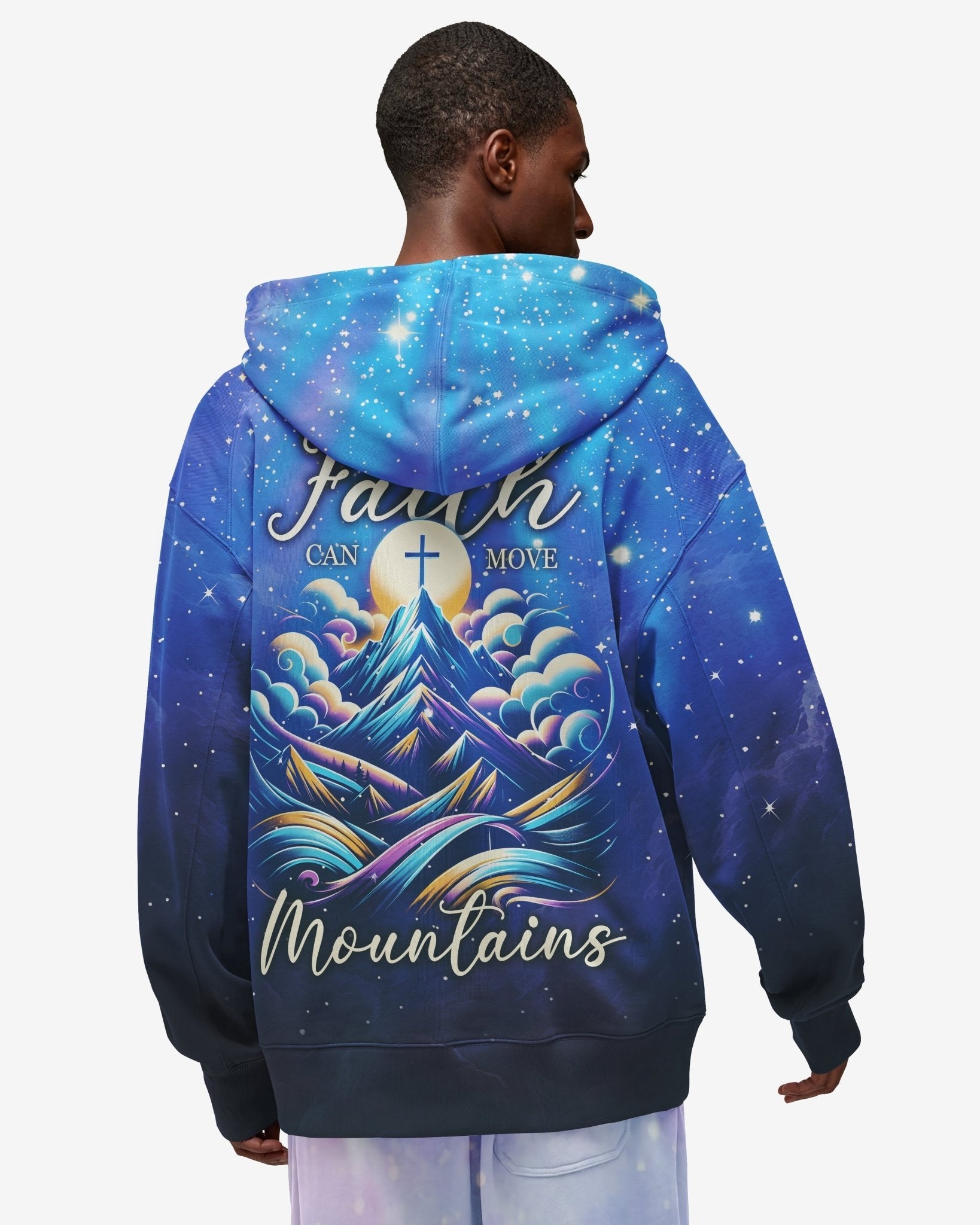 Faith Can Move Mountains All Over Print Zip Hoodie