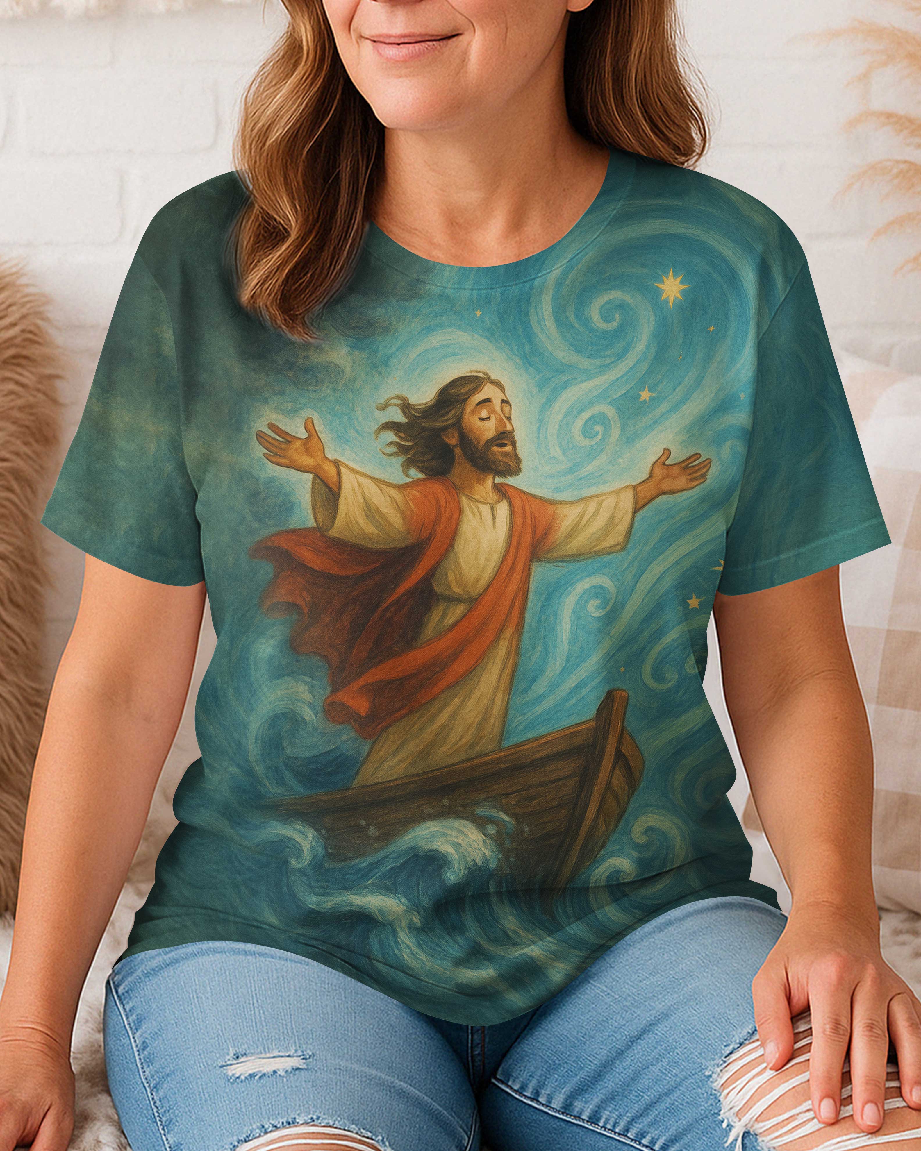 In Oceans Deep My Faith Will Stand All Over Print T-Shirt