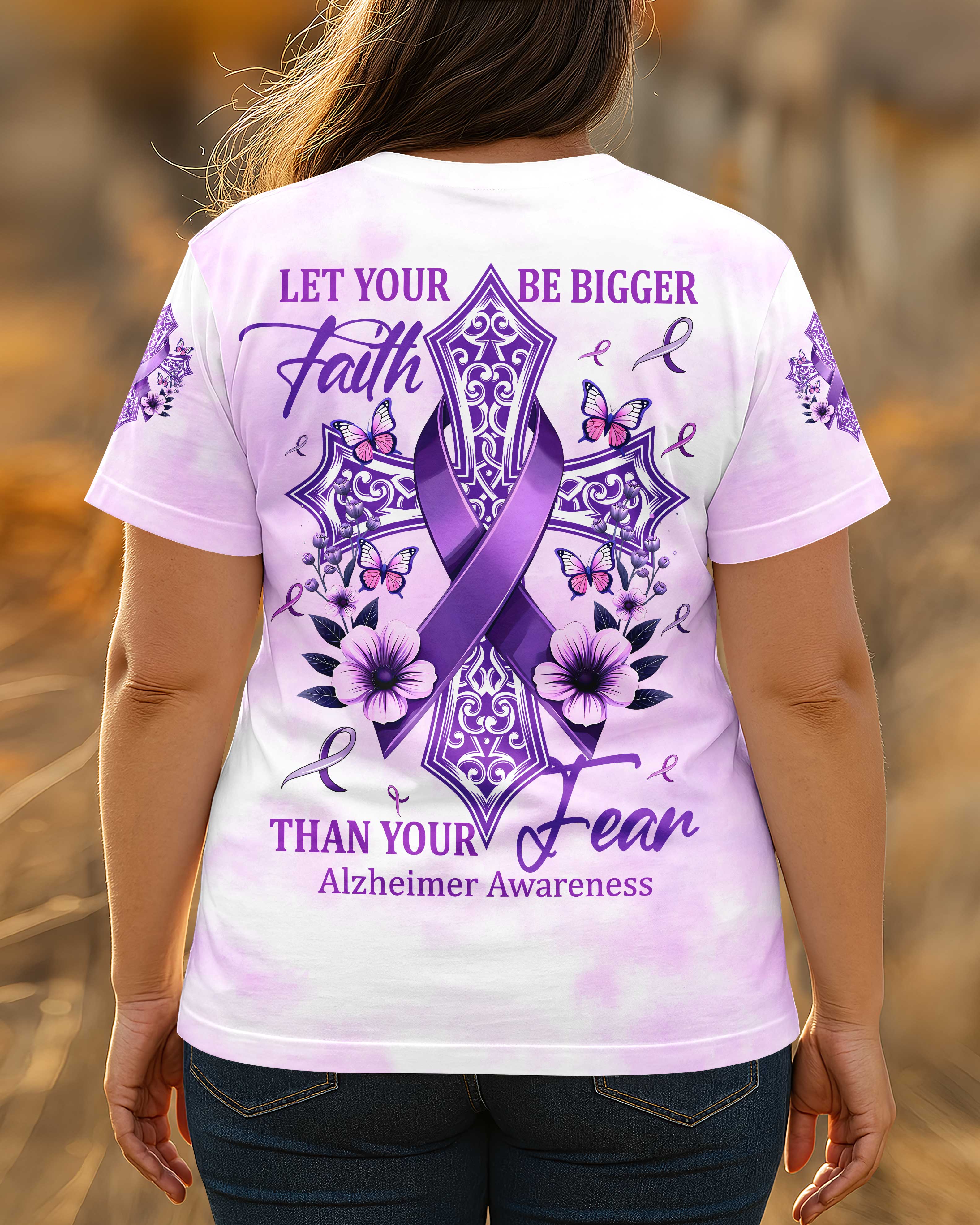 Let Your Faith Be Bigger Than Your Fear All Over Print T-Shirt