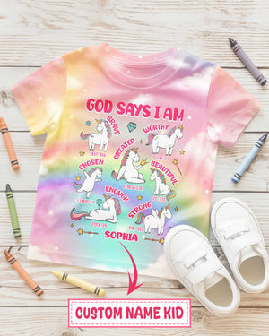 God Says I Am All Over Print T-Shirt Kid