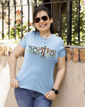 Woman Of Faith Rooted In Christ All Over Print T-shirt
