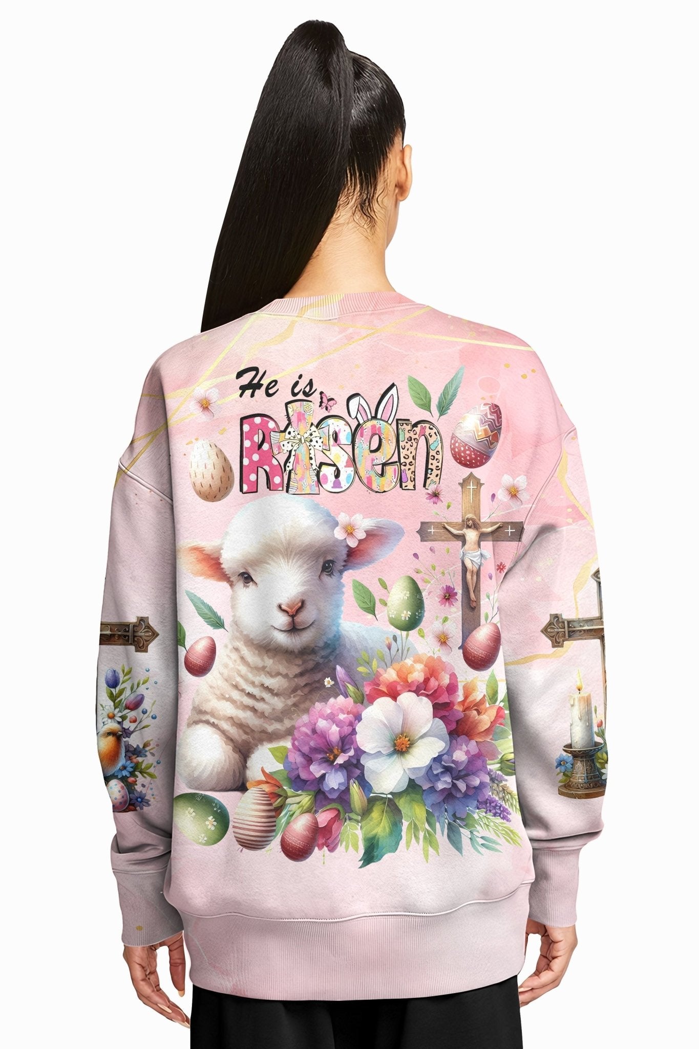 He Is Risen All Over Print Sweater