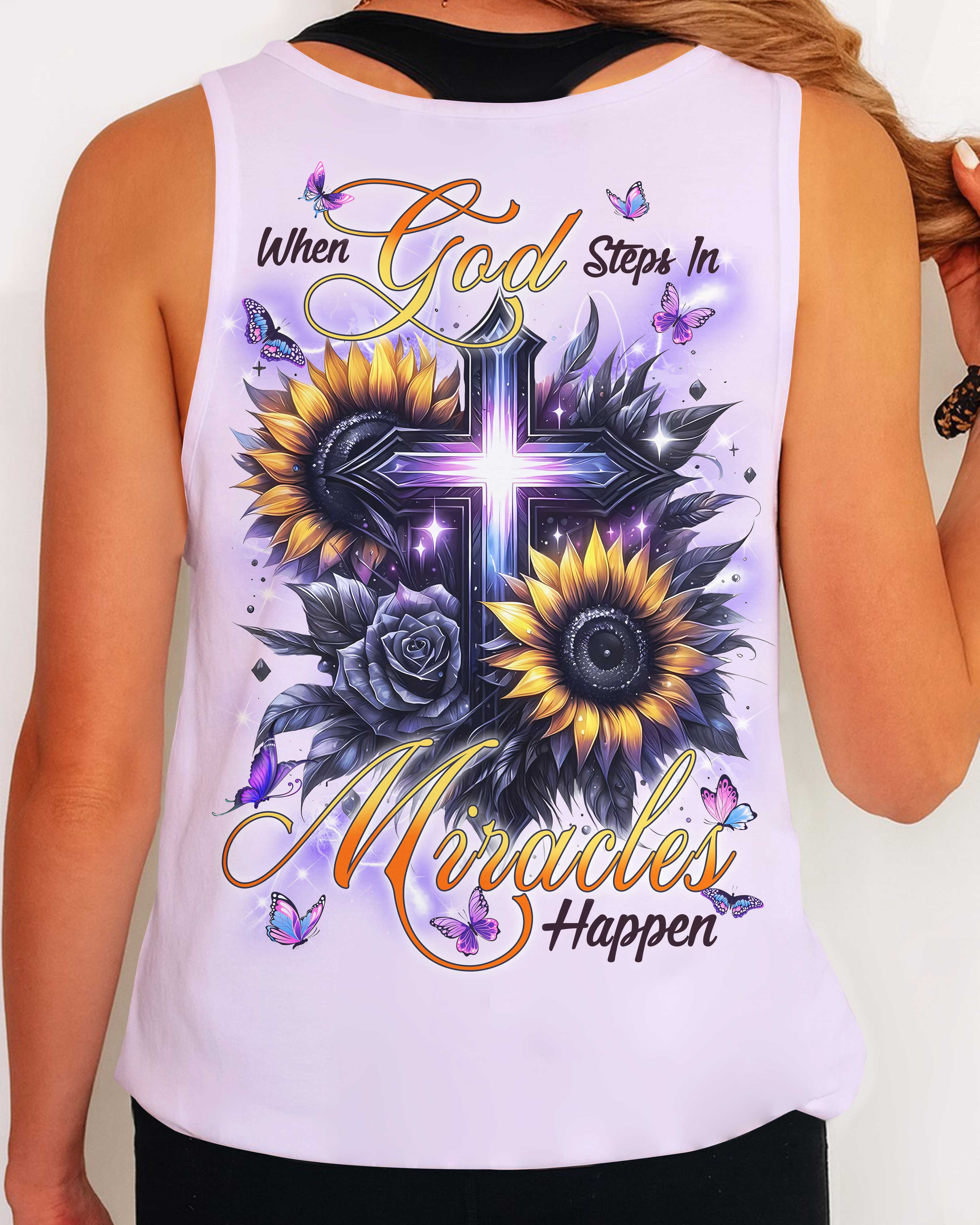 When God Steps In Miracles Happen Shirts