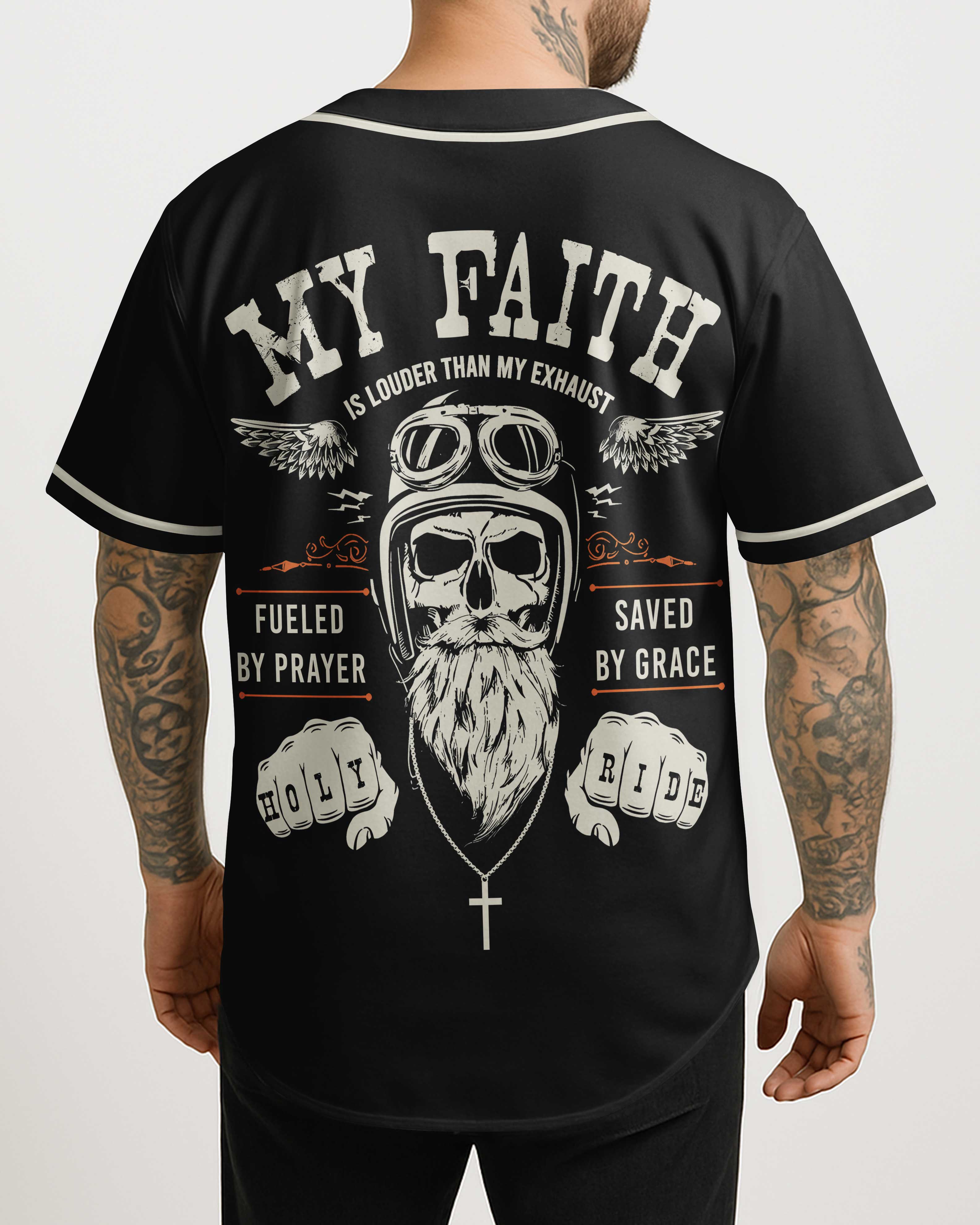 My Faith Is Louder Than My Exhaust All Over Print Jersey