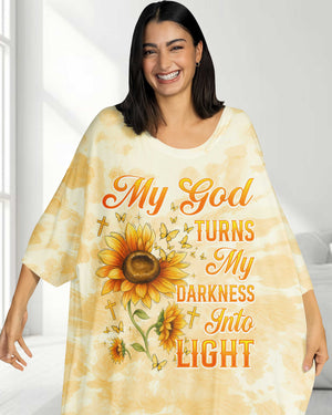 My God Turns My Darkness Into Light Sleep Tee