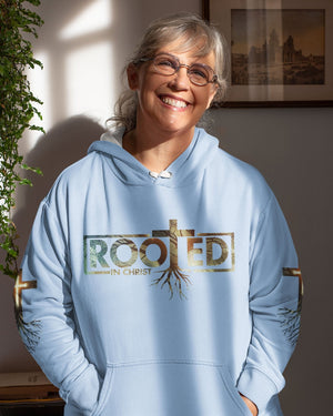 Woman Of Faith Rooted In Christ All Over Print Hoodie