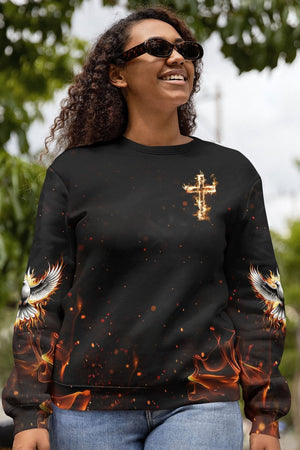 Baptized In Fire Matthew 3:11 All Over Print Sweater