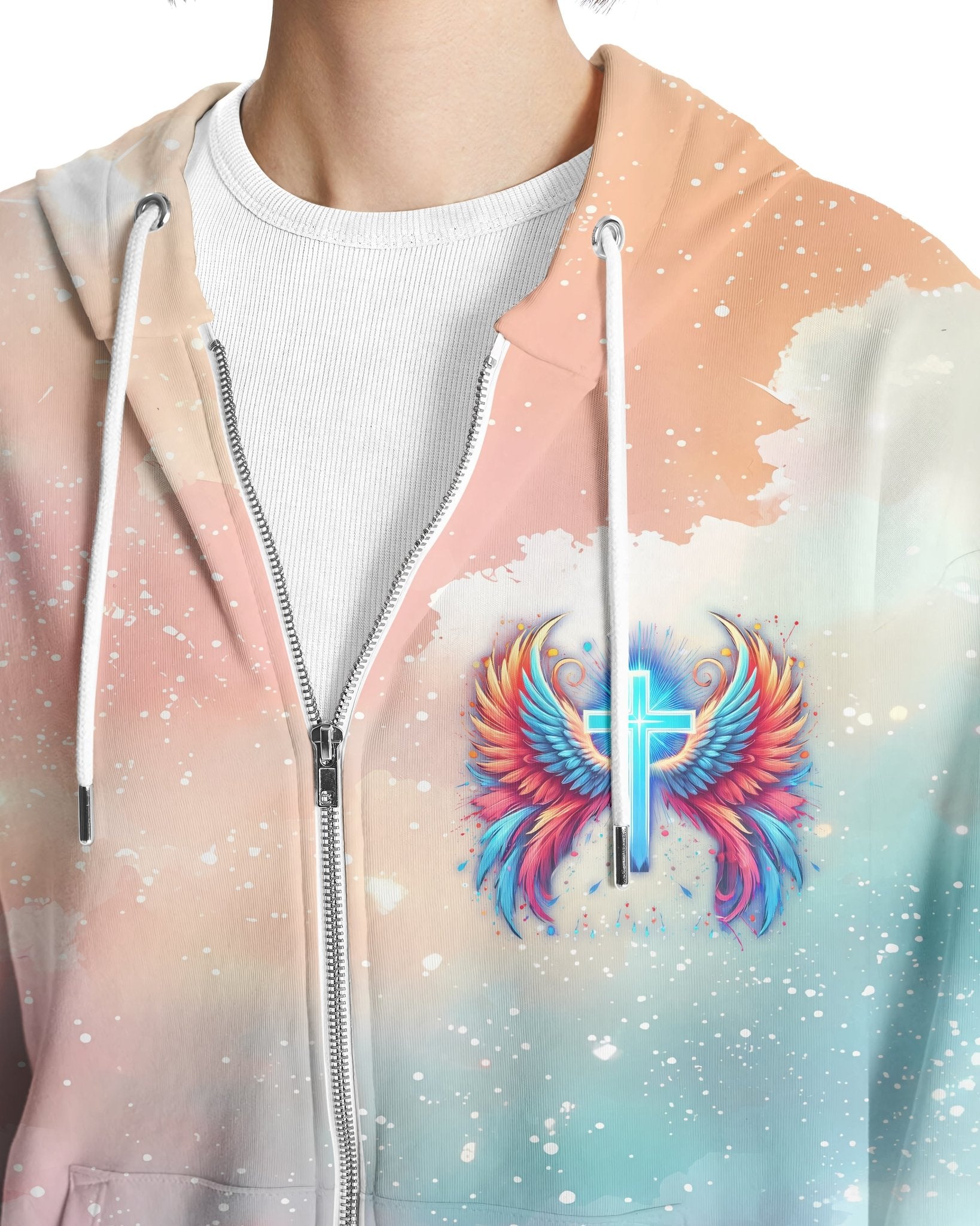 I Can Do All Things Through Christ Who Strengthens Me All Over Print Zip Hoodie