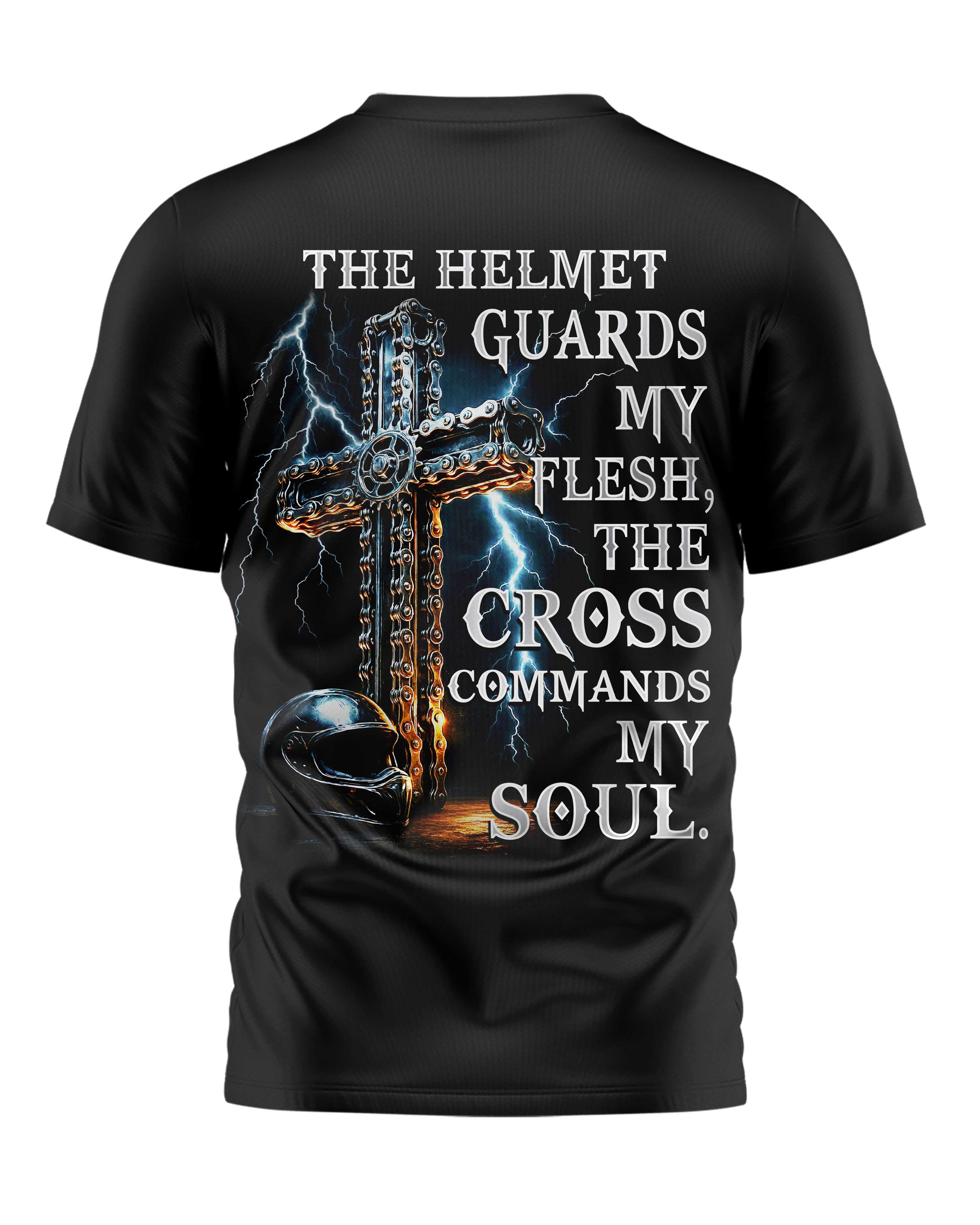 The Helmet Guards My Flesh All Over Print T-Shirt