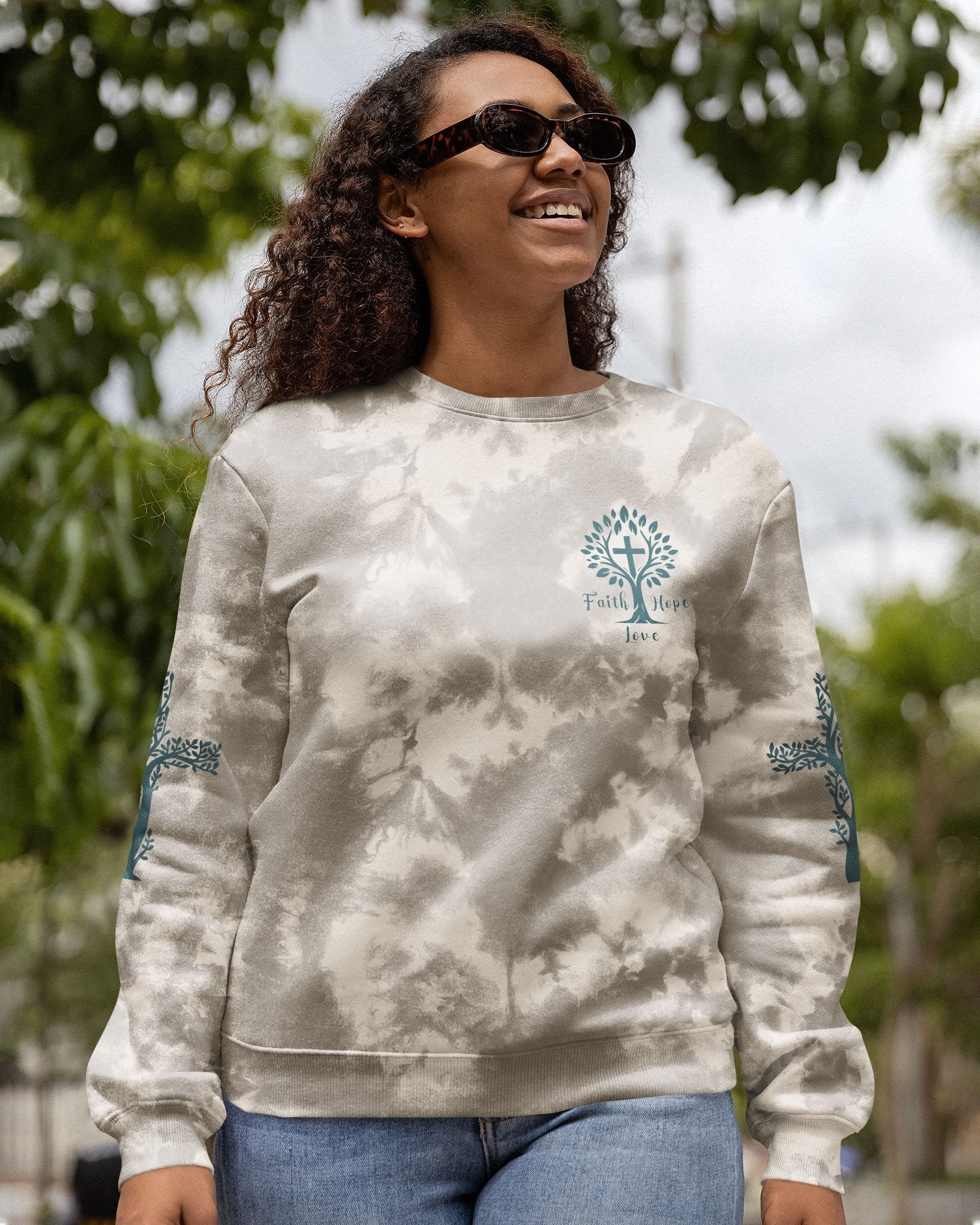 Rooted In Christ All Over Print Sweater