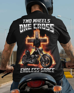 Two Wheels One Cross Endless Grace All Over Print T-Shirt
