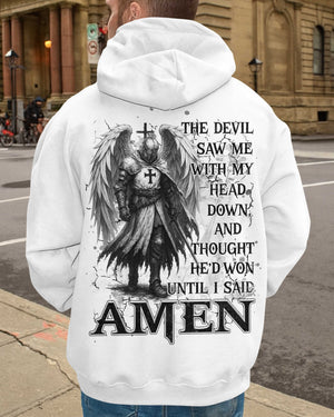 The Devil Saw Me With My Head Down And Thought He'd Won Until I Said Amen Shirts