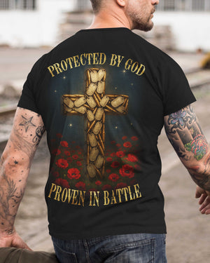 Protected By God Proven In Battle All Over Print T-Shirt