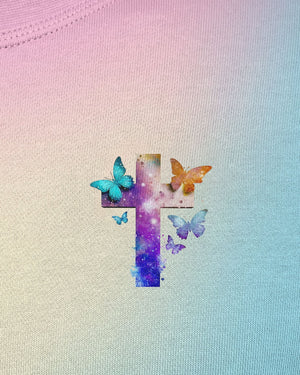 Butterfly Faith Hope Love All Over Print Sweater