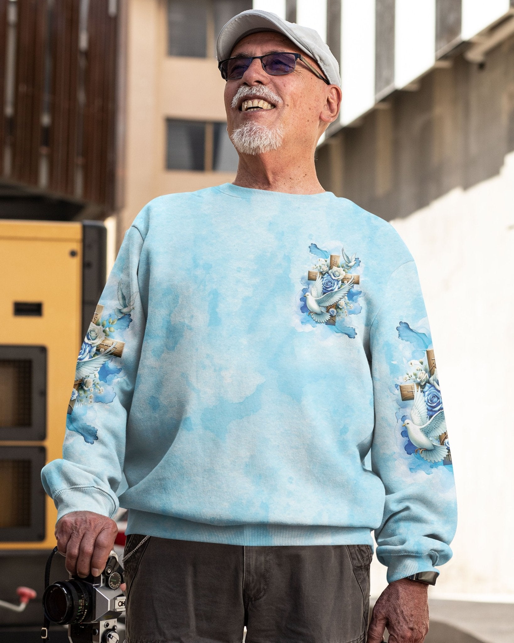 Lord Stood With Me And Gave Me Strength All Over Print Sweater