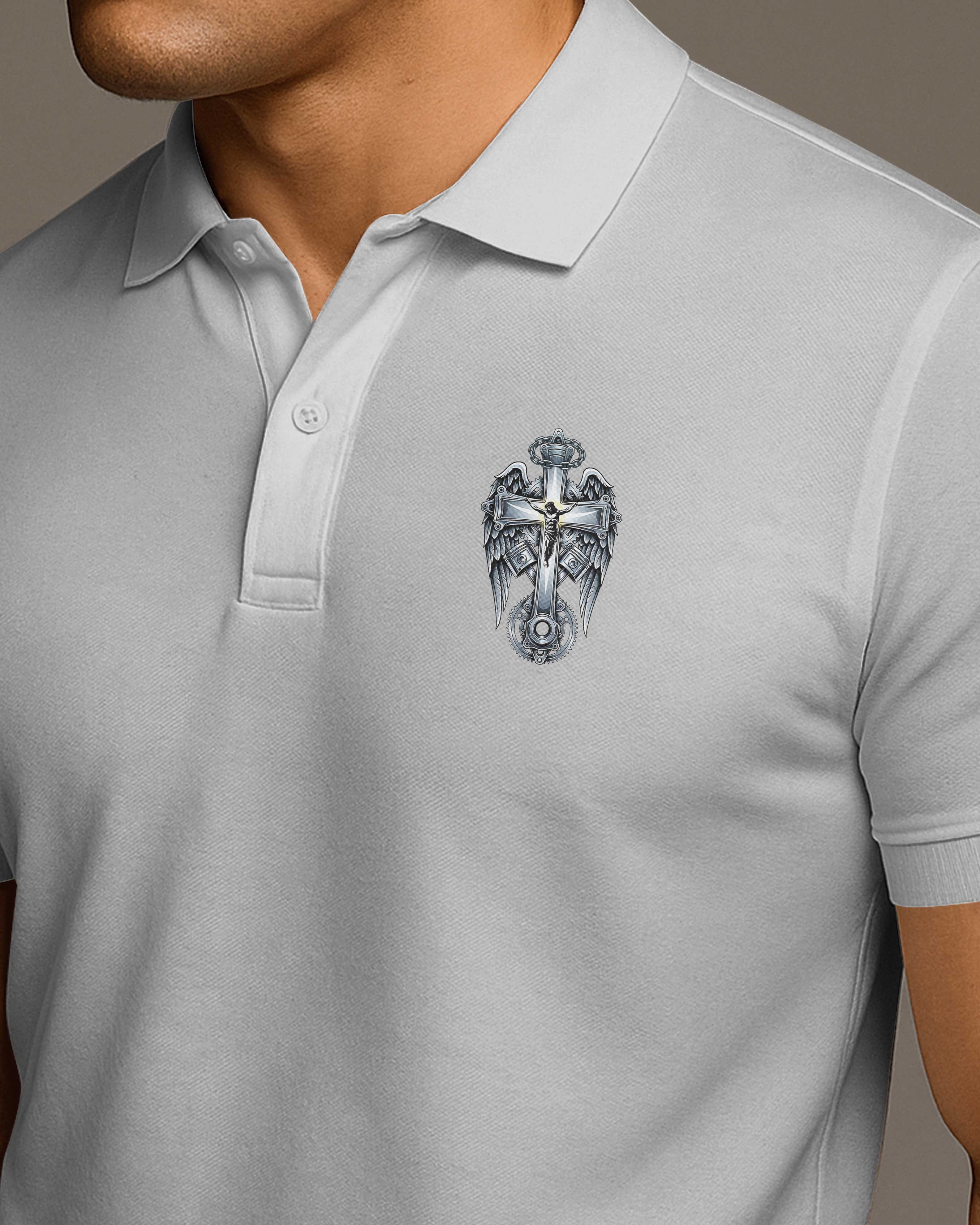 I Am A Simple Man I Like Motorcycles And Believe In Jesus Polo