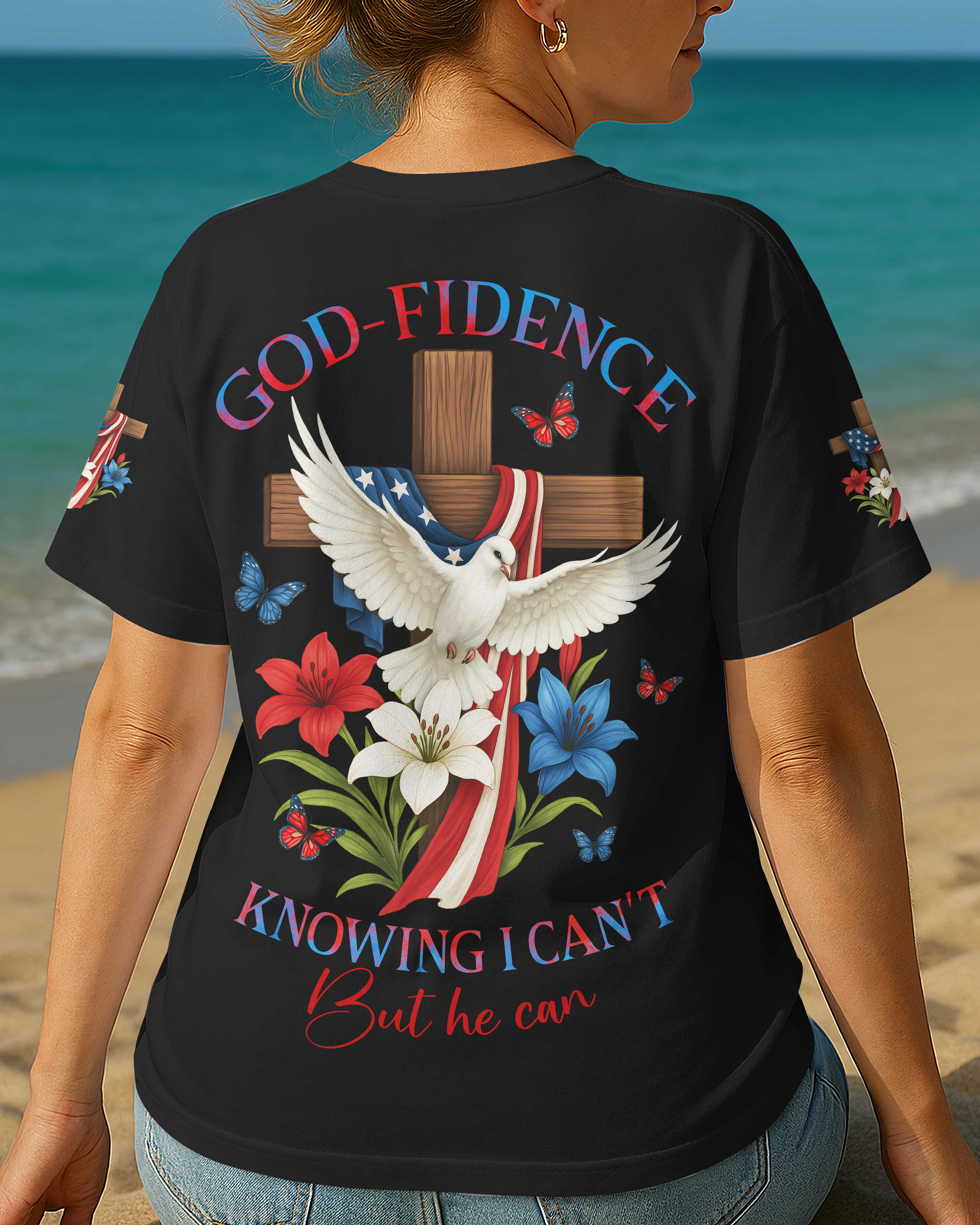 God-Fidence Knowing I Can't But He Can T-Shirt