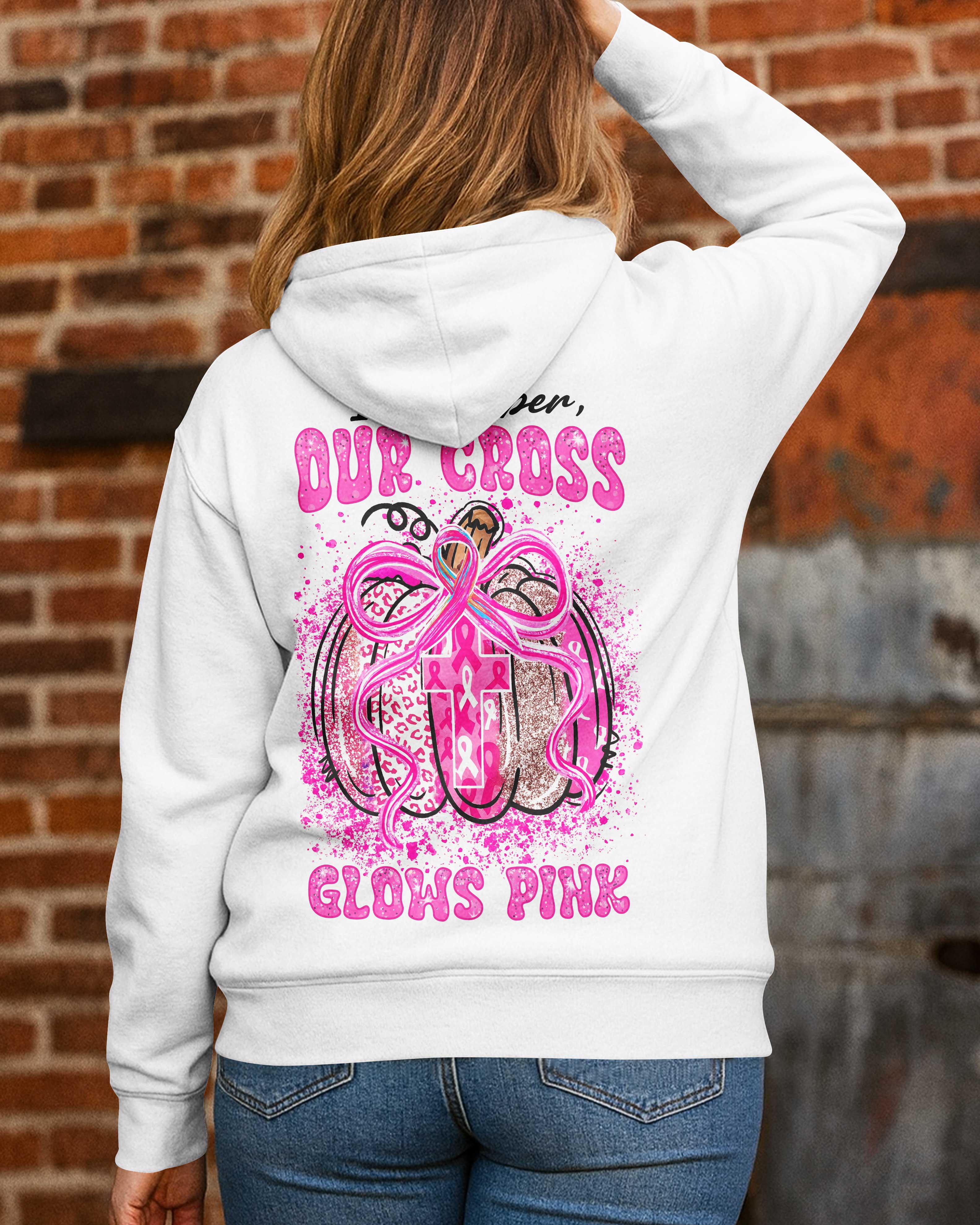 In October Our Cross Glows Pink Hoodie
