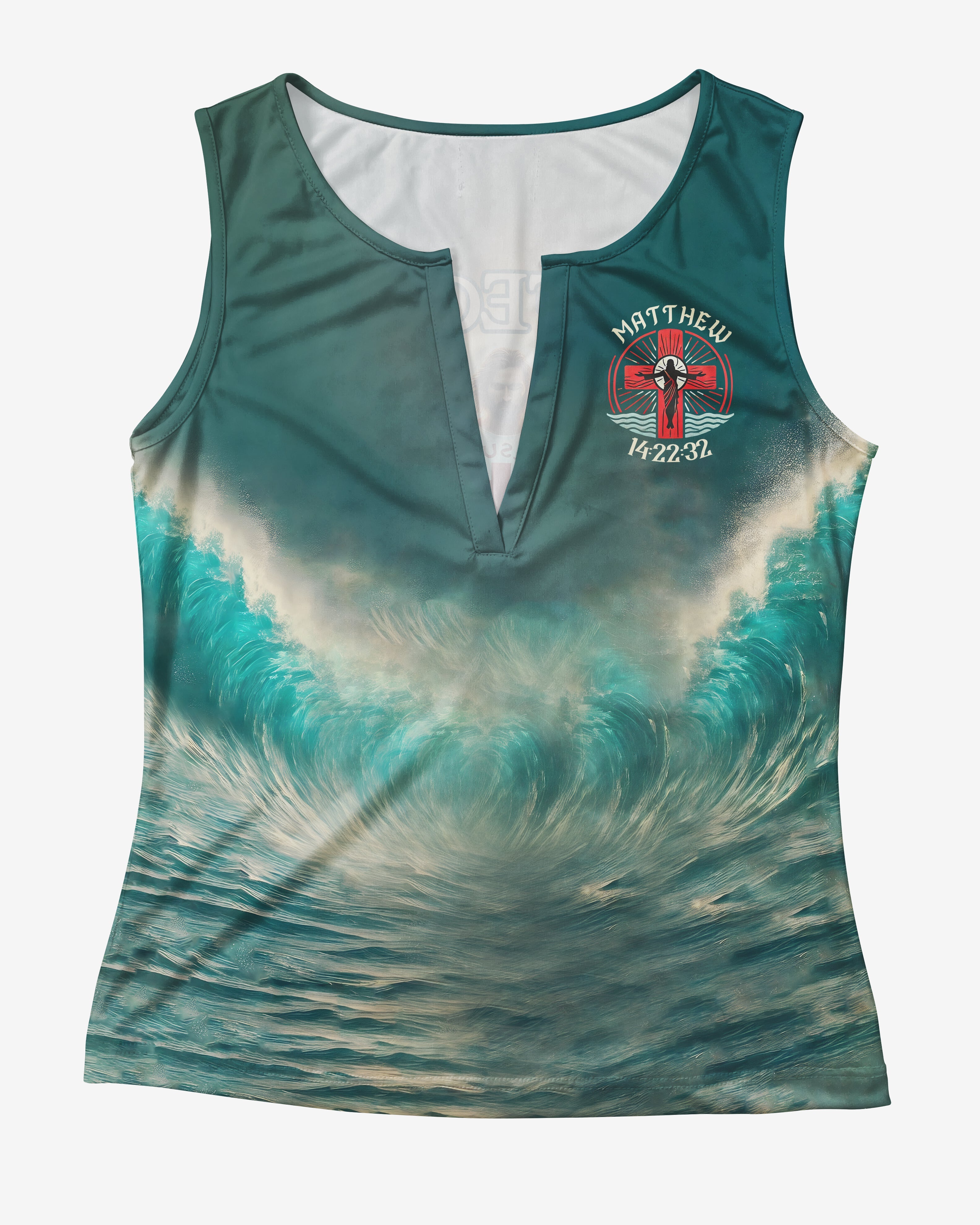 My Lifeguard Walks On Water All Over Print V-neck Tank Top