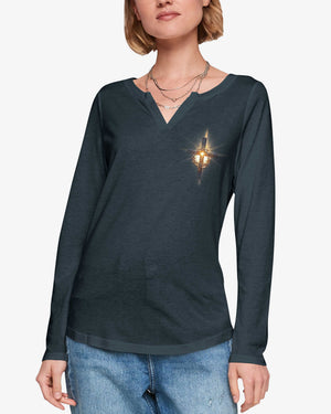 He Died For Me So I'll Live For Him All Over Print V-neck Long Sleeves Shirt