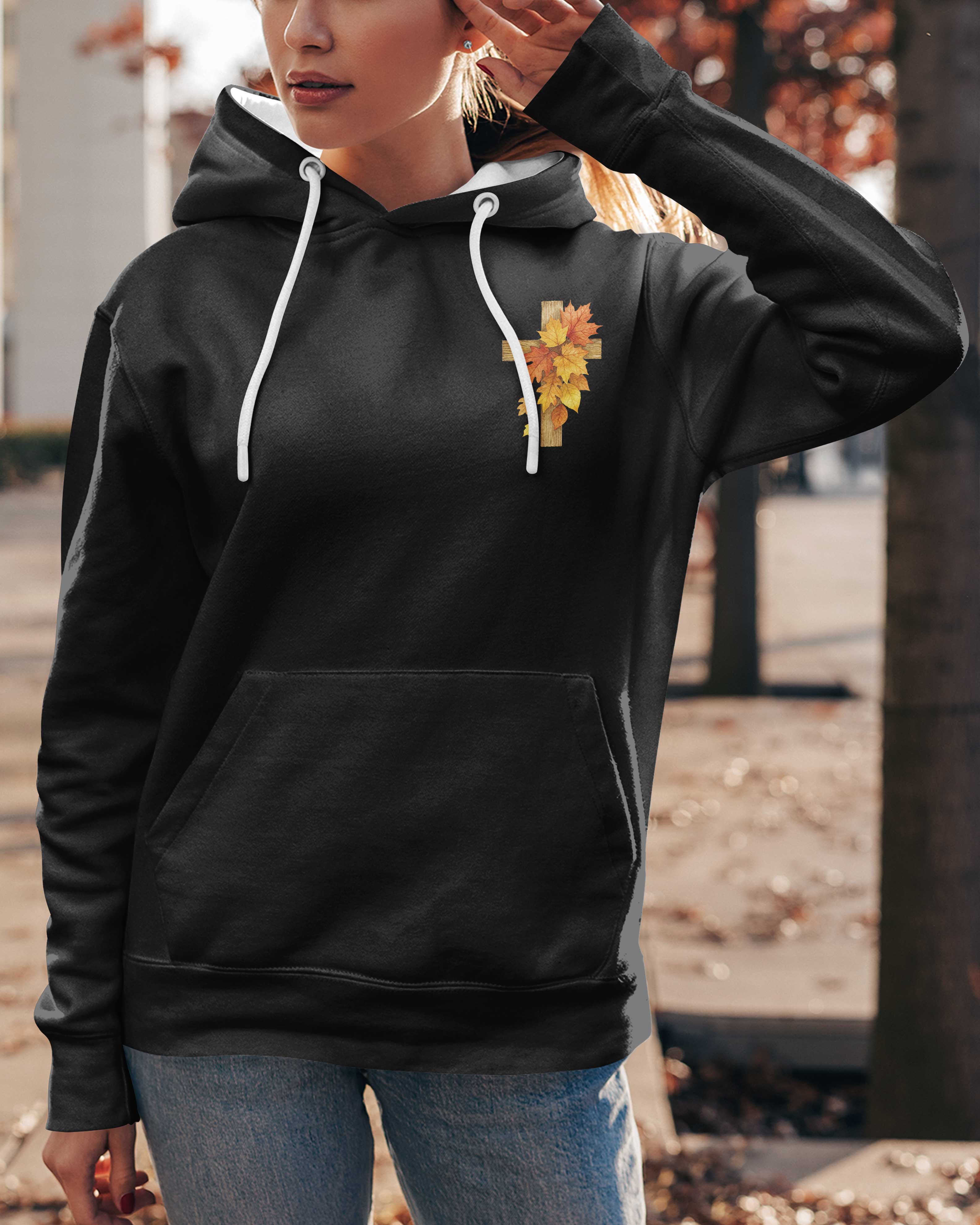 Fall For Jesus He Never Leaves Hoodie