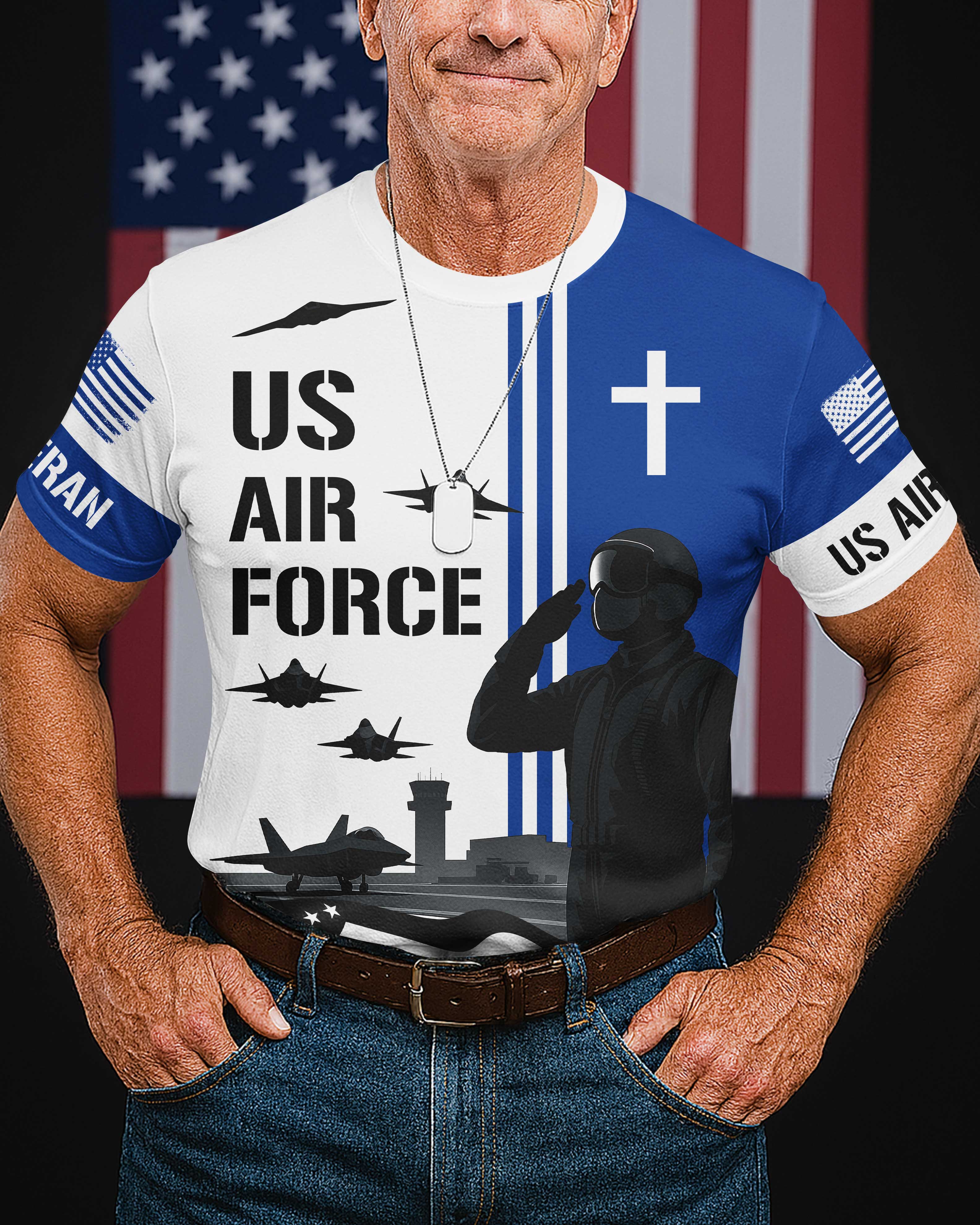 I Flew With The Air Force All Over Print T-Shirt