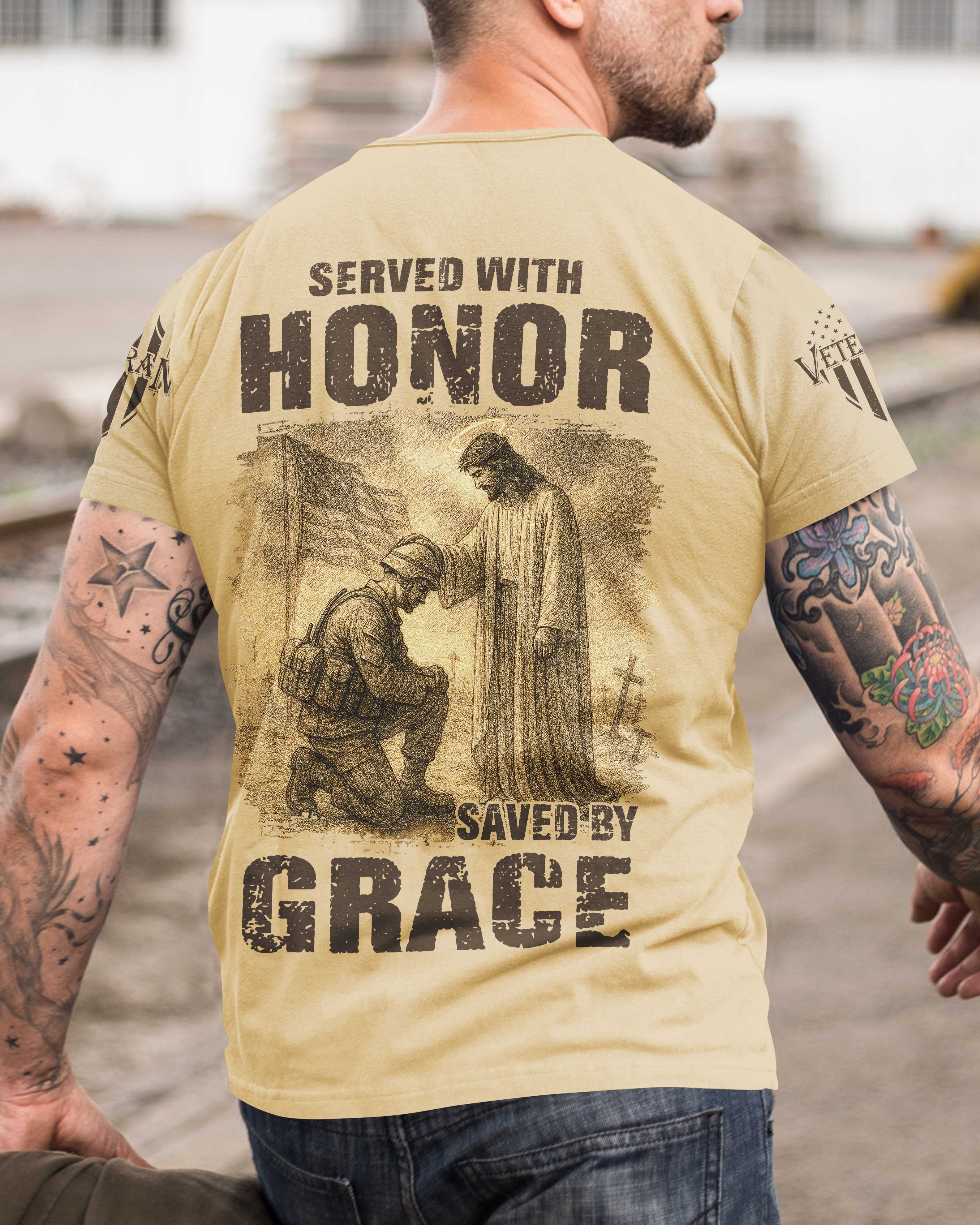 Served With Honor All Over Print T-Shirt