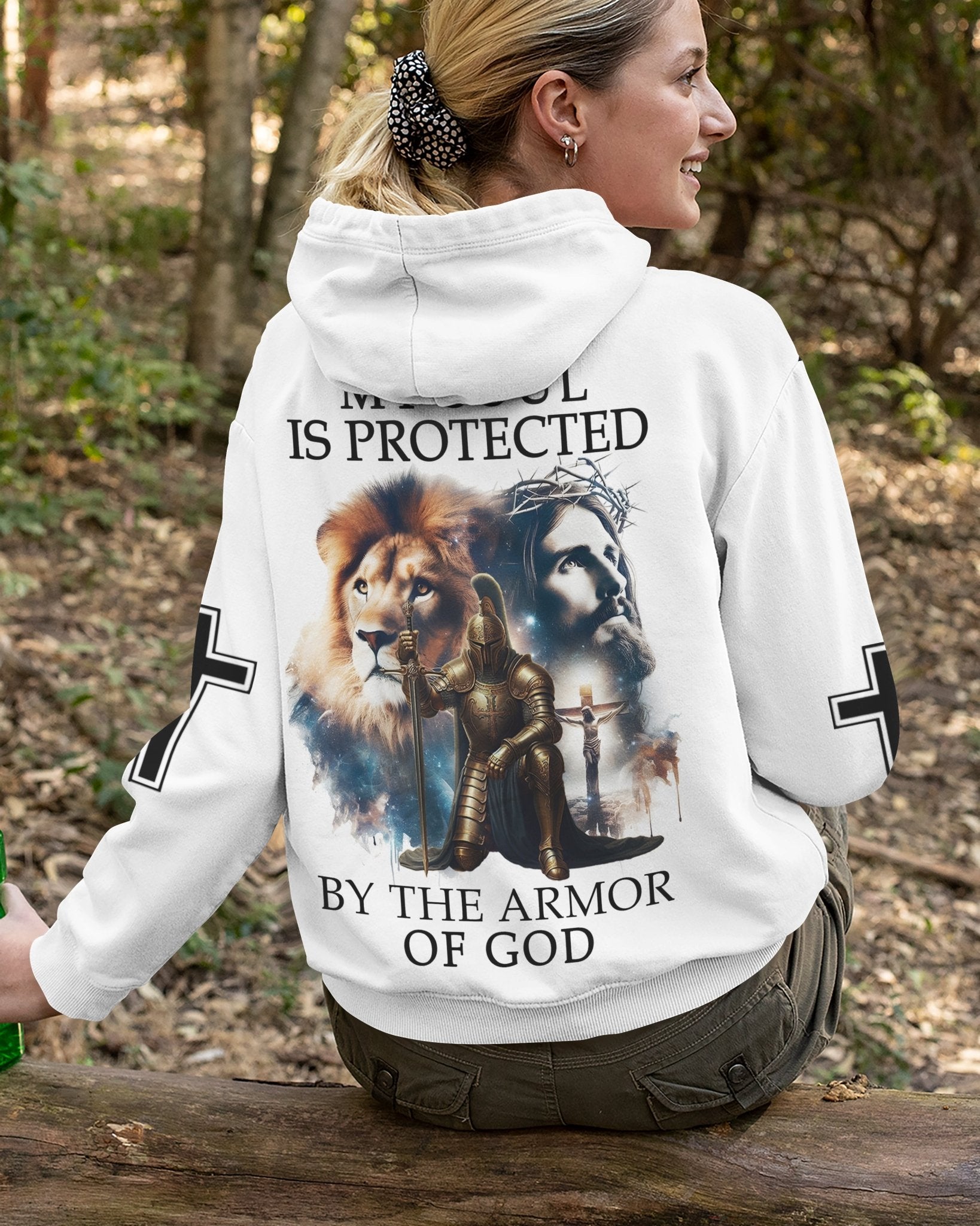 My Soul Is Protected By The Armor Of God All Over Print Zip Hoodie