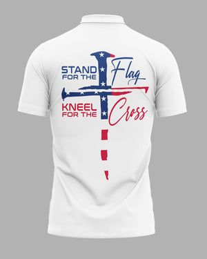Stand For The Flag Kneel For The Cross Polo Shirt