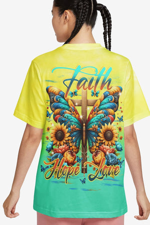 Faith Hope Love All Over Print T-shirt