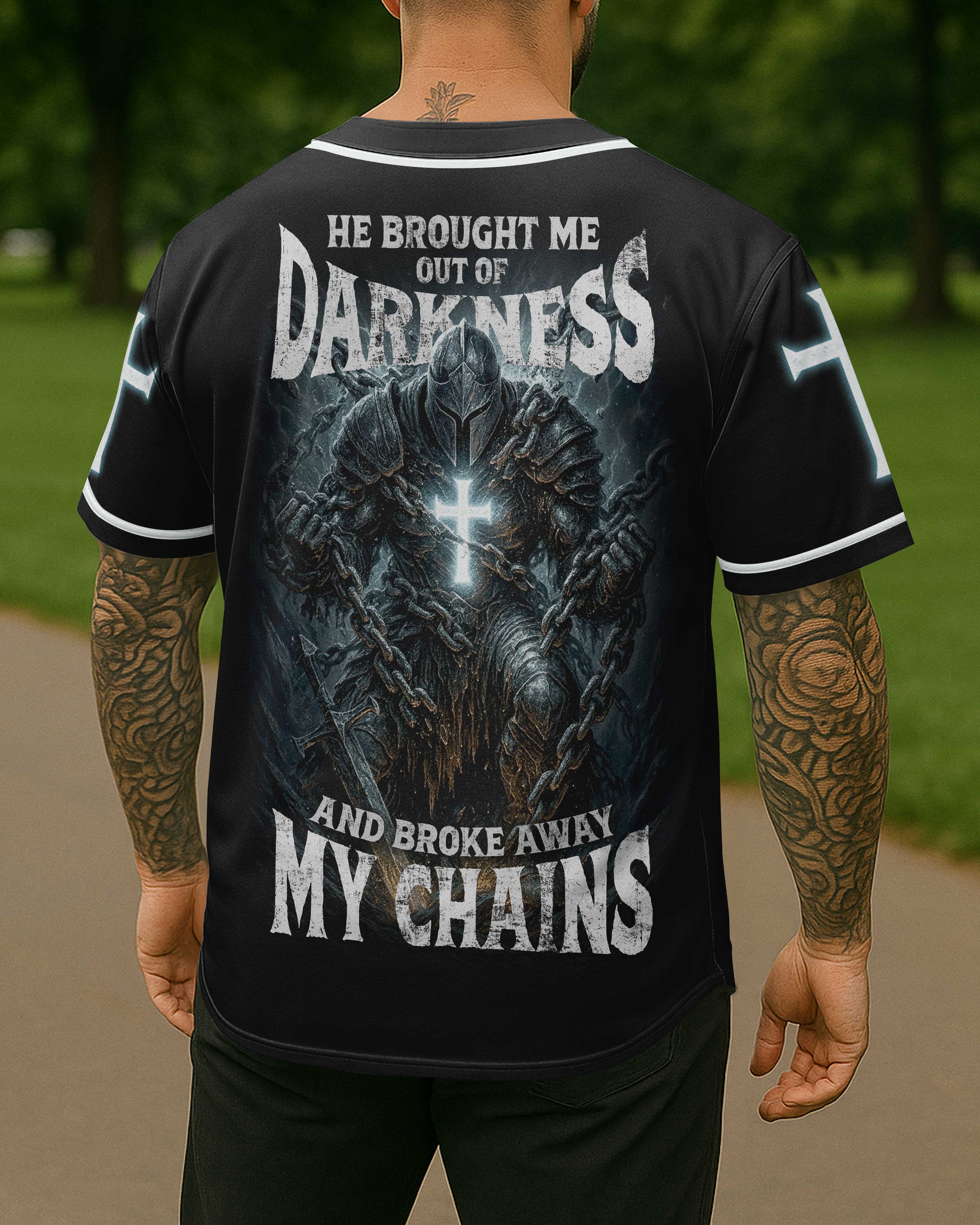 He Brought Me Out Of Darkness All Over Print Jersey