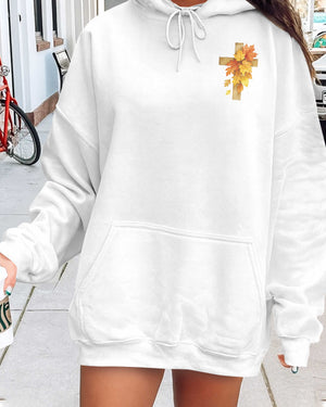 Fall For Jesus He Never Leaves Hoodie