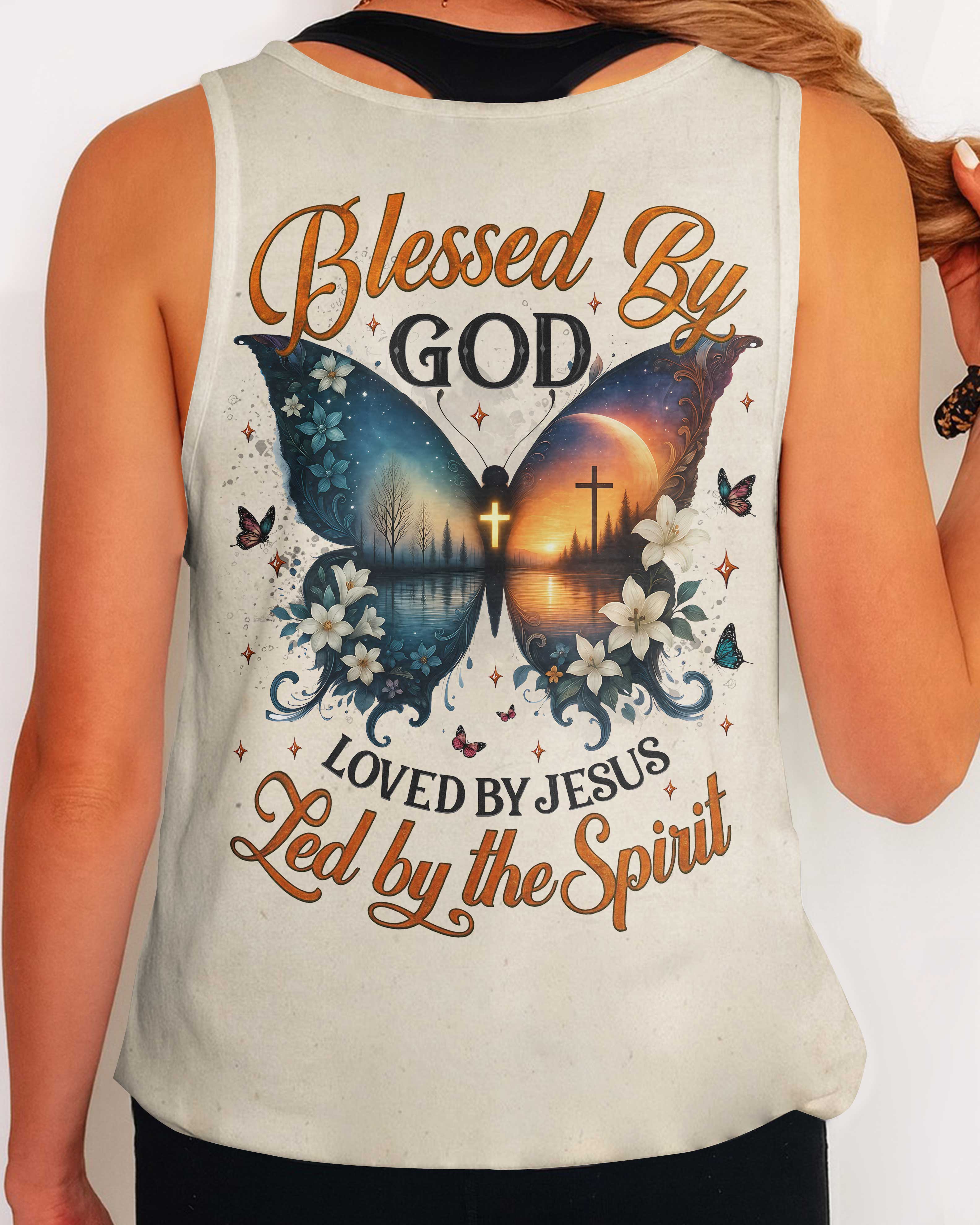 Blessed By God Loved By Jesus Led By The Spirit Shirt