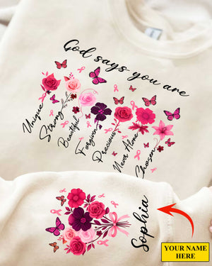 God Says You Are Unique Sweater Breast Cancer Awareness Sweater