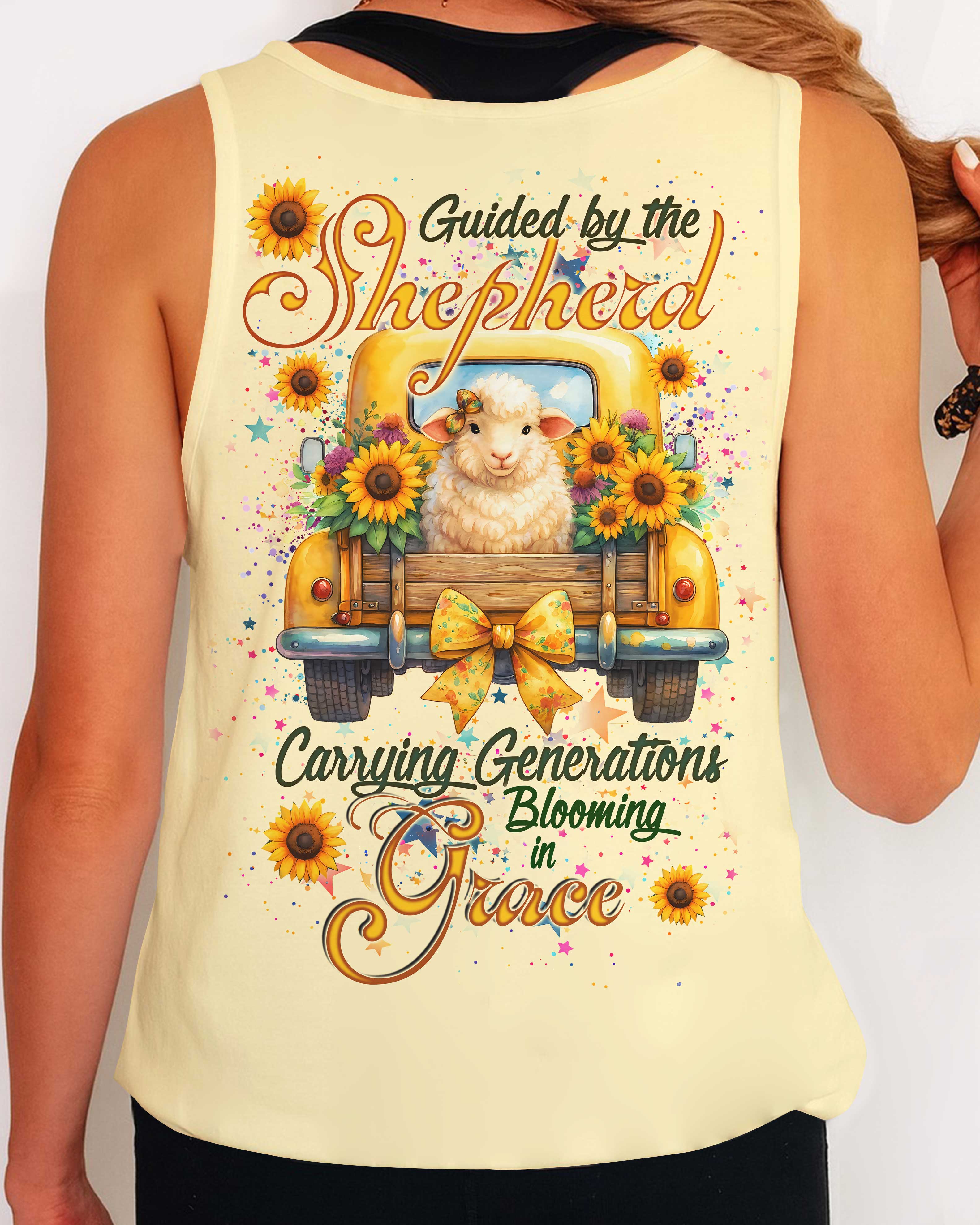 Guided By The Shepherd Carrying Generations Blooming In Grace Shirts
