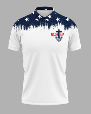 One Nation Under God All Over Print Polo Shirt