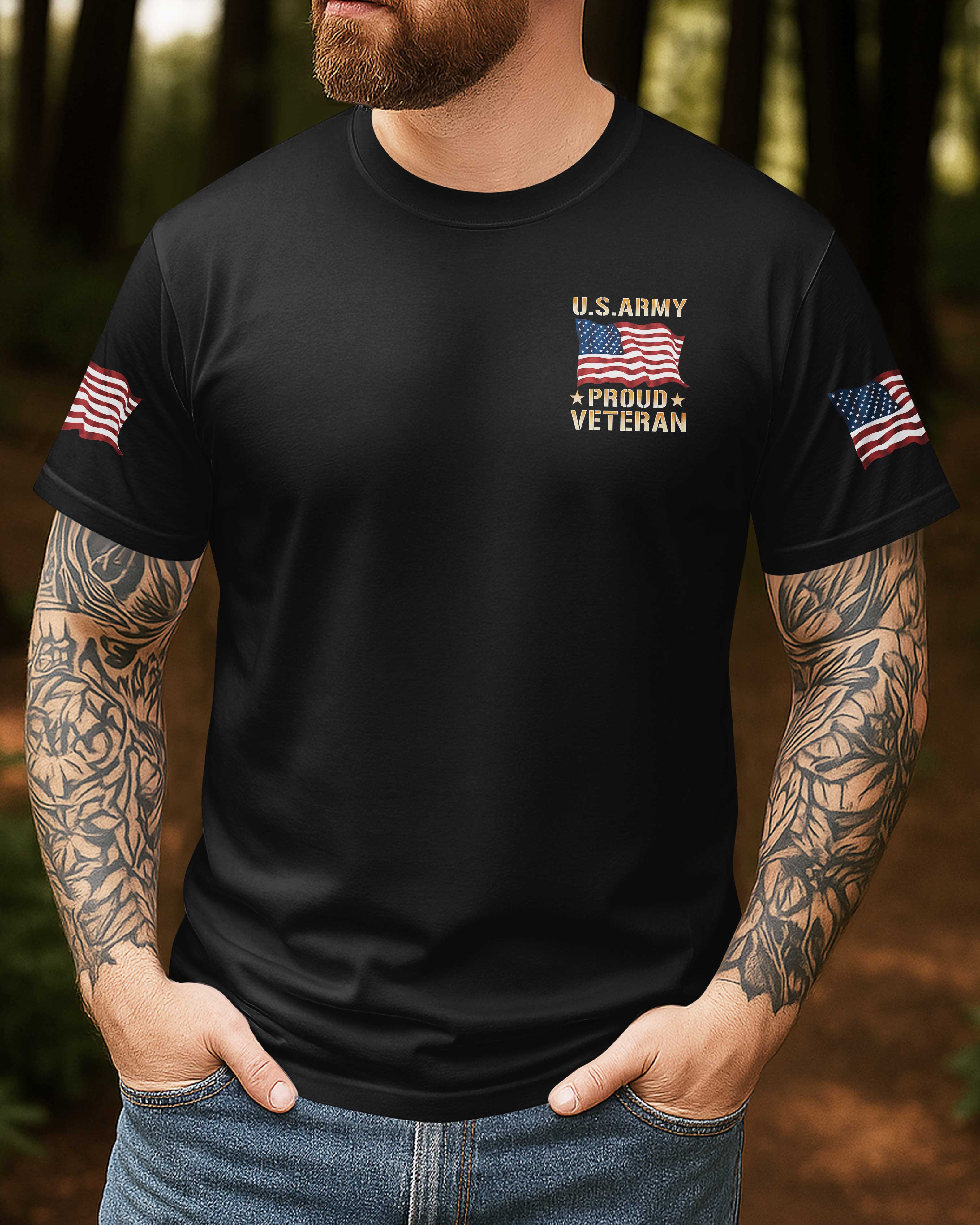 Army Built My Body Christ Built My Soul All Over Print T-Shirt