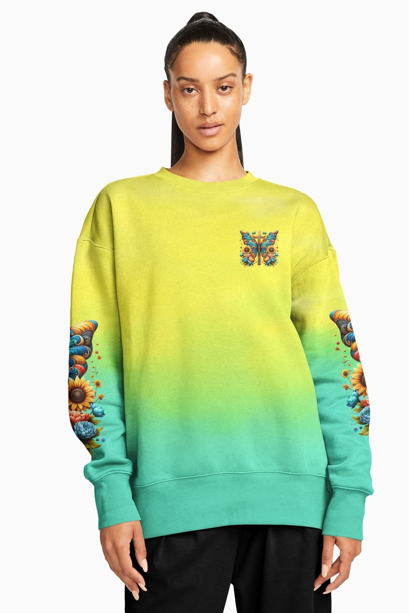 Faith Hope Love All Over Print Sweater