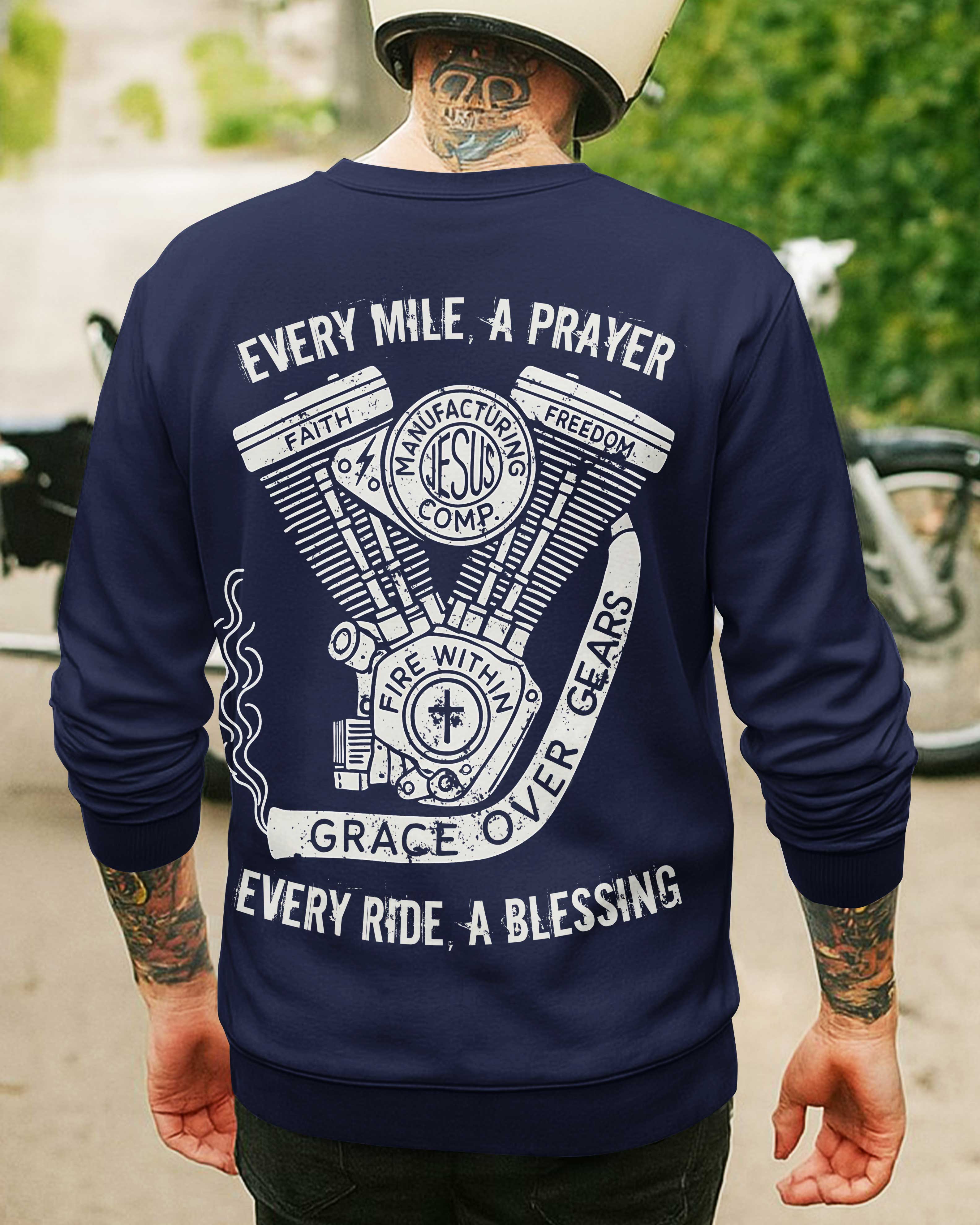 Every Mile A Prayer All Over Print Sweater