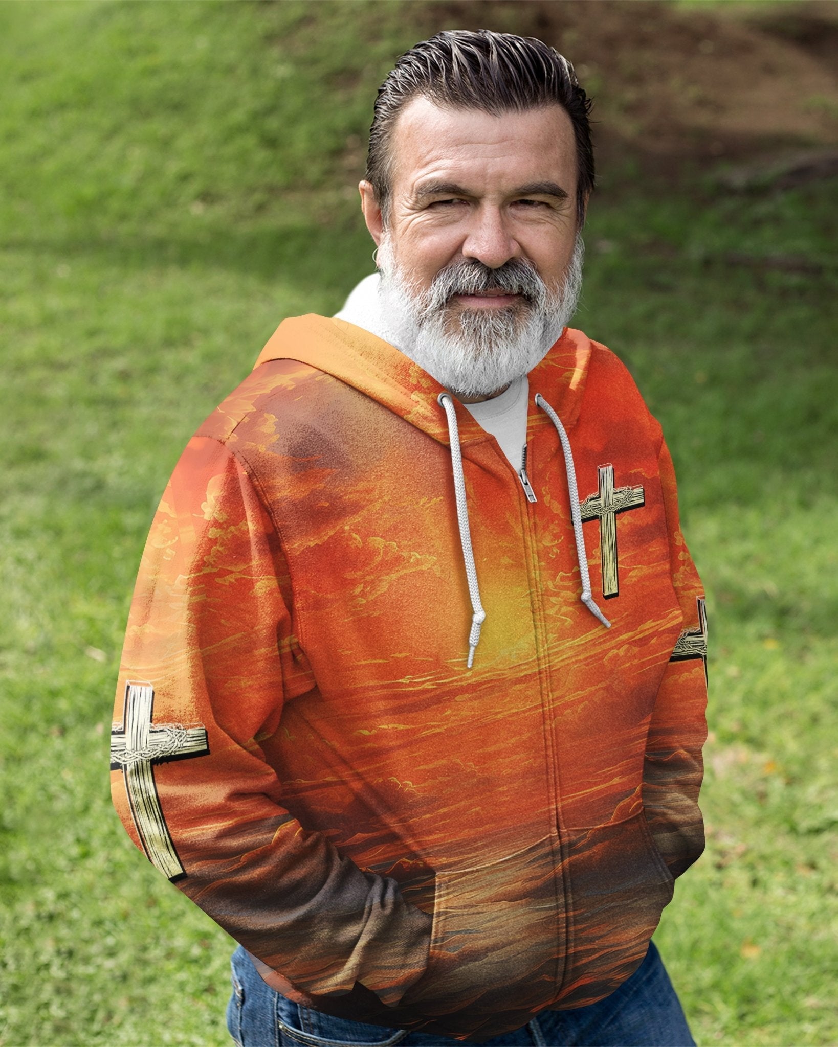 Trust In The Lord All Over Print Zip Hoodie