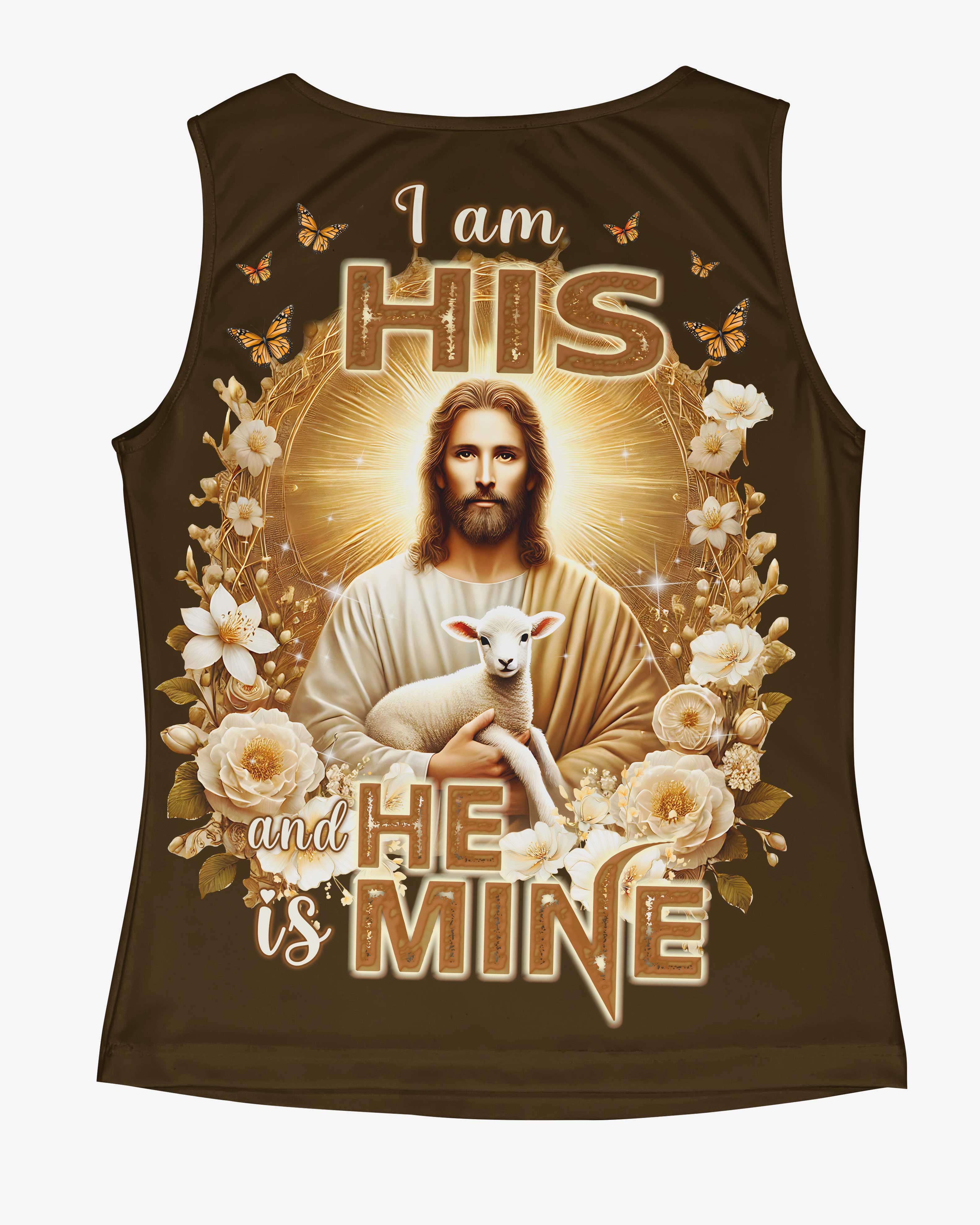 I Am His And He Is Mine All Over Print V-neck Tank Top