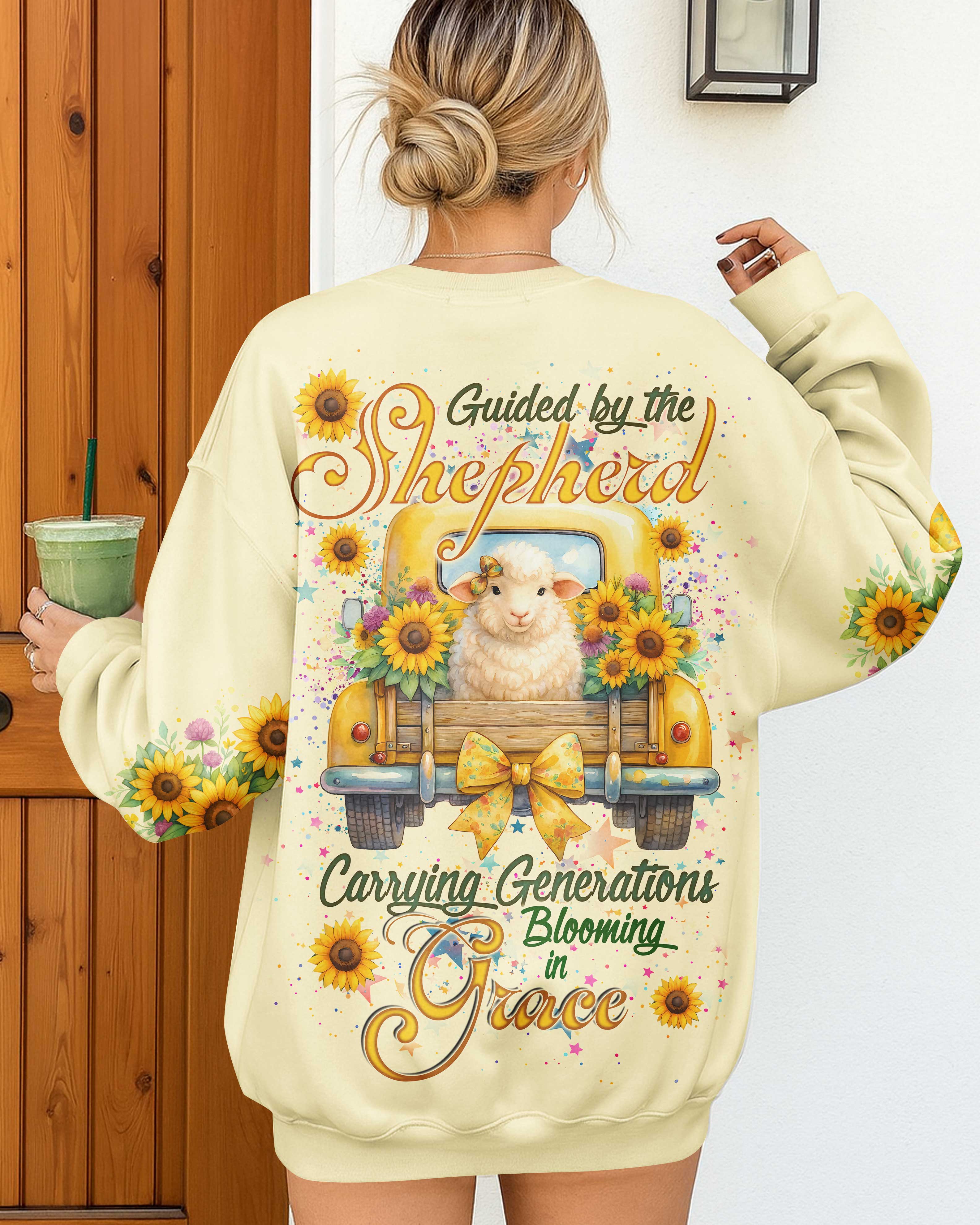 Guided By The Shepherd Carrying Generations Blooming In Grace Shirts