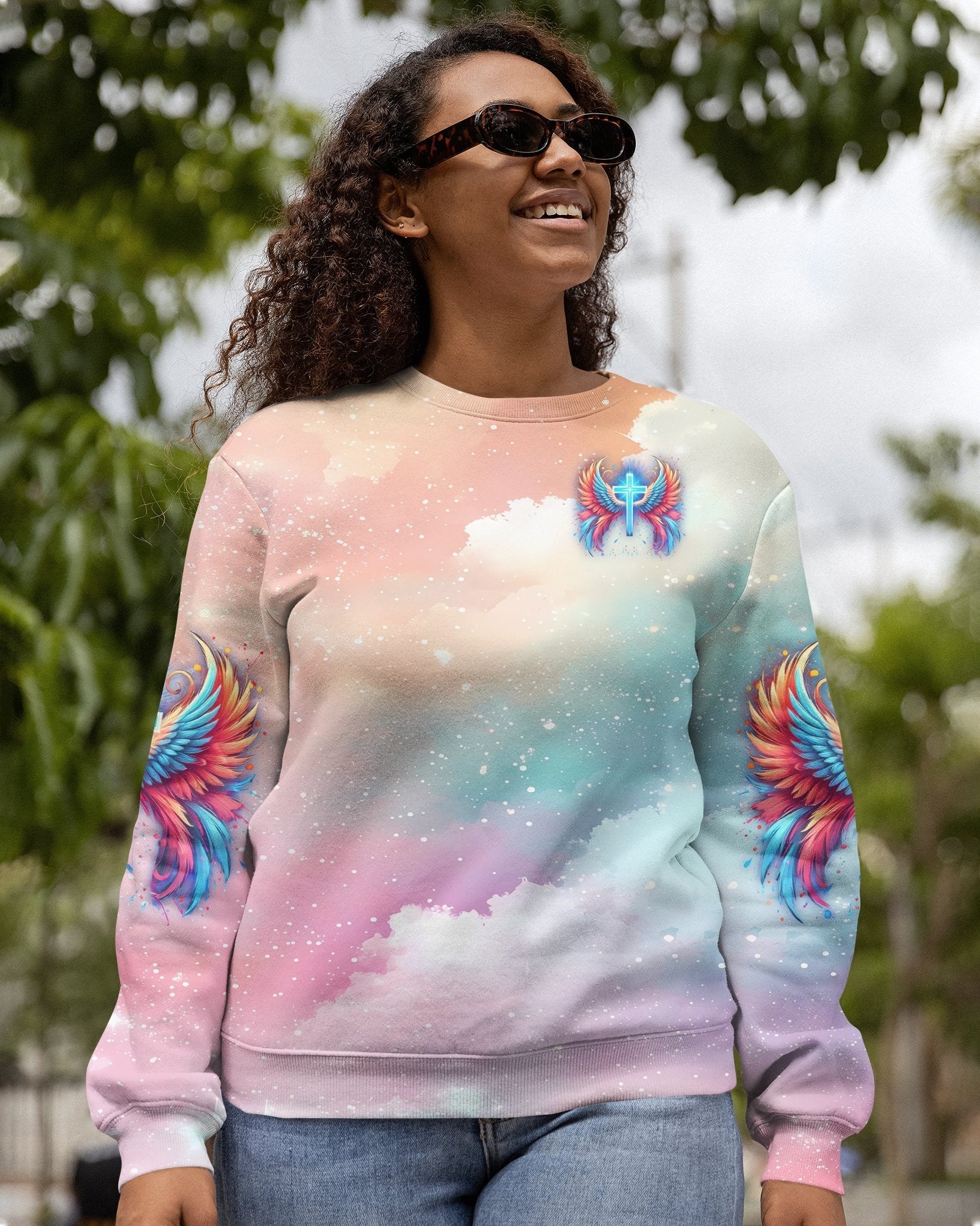 I Can Do All Things Through Christ Who Strengthens Me All Over Print Sweater