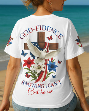 God-Fidence Knowing I Can't But He Can T-Shirt