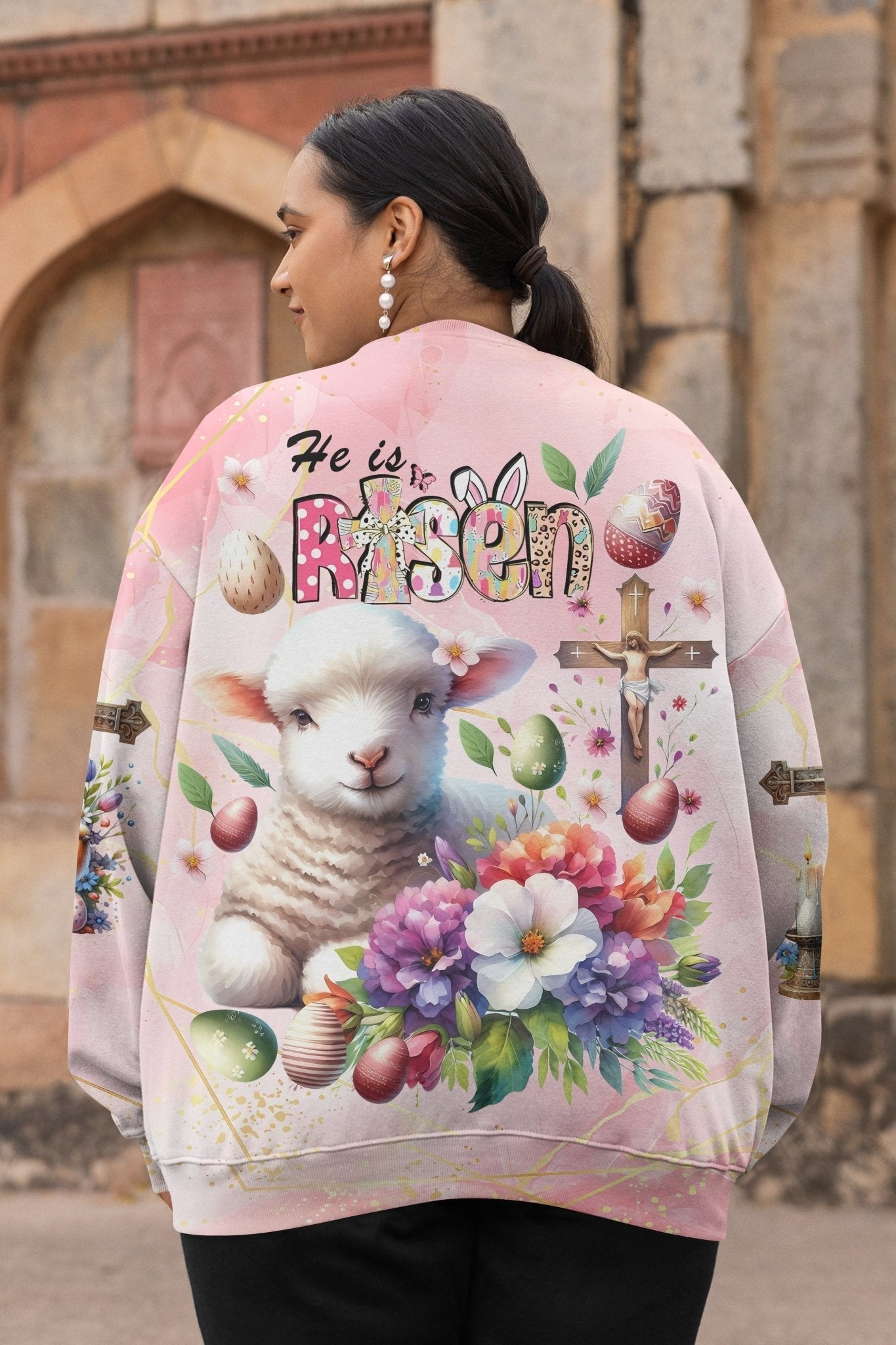 He Is Risen All Over Print Sweater