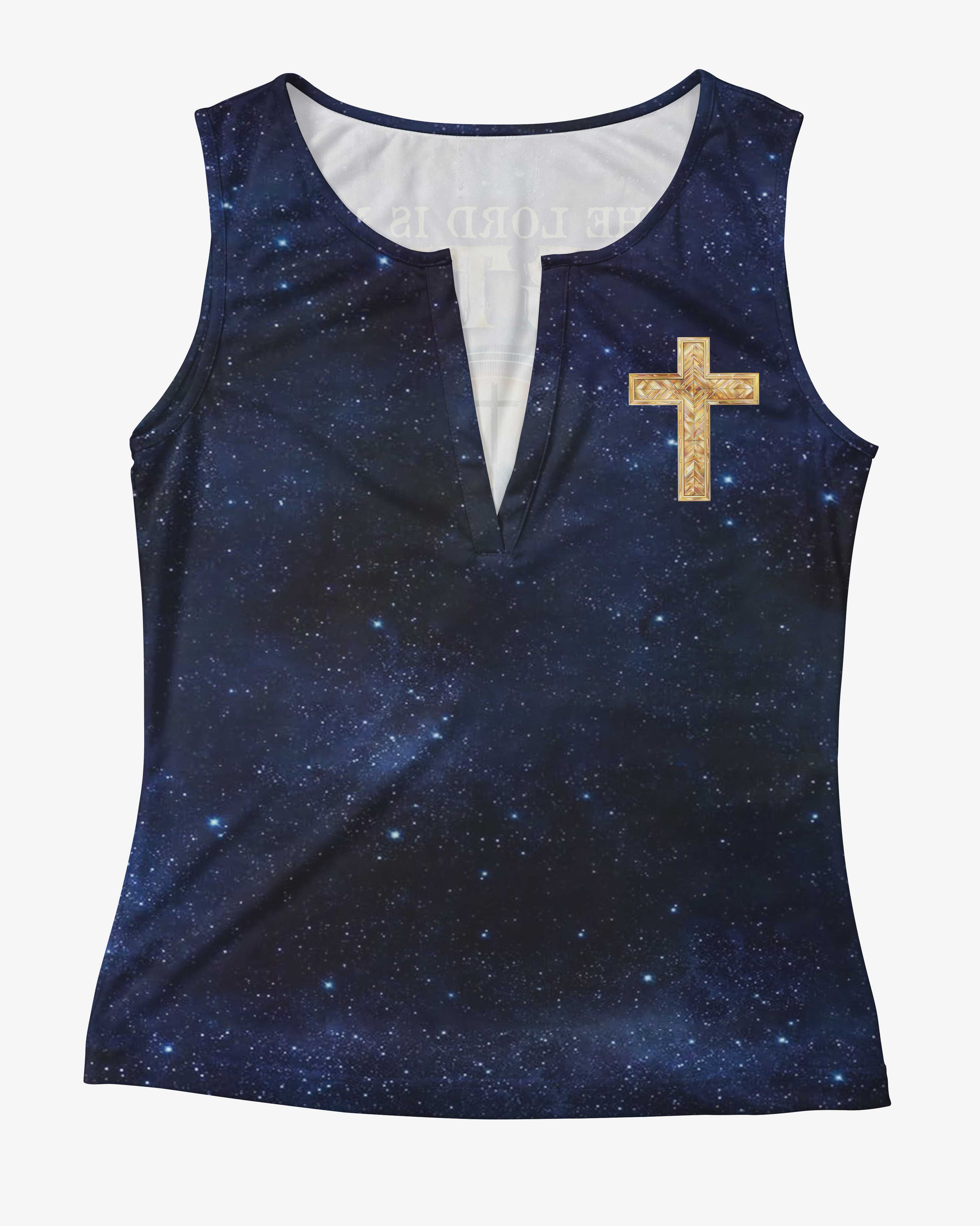 The Lord Is My Portion I Will Wait For Him All Over Print V-neck Tank Top