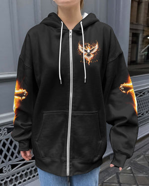 Baptized In Fire All Over Print Zip Hoodie