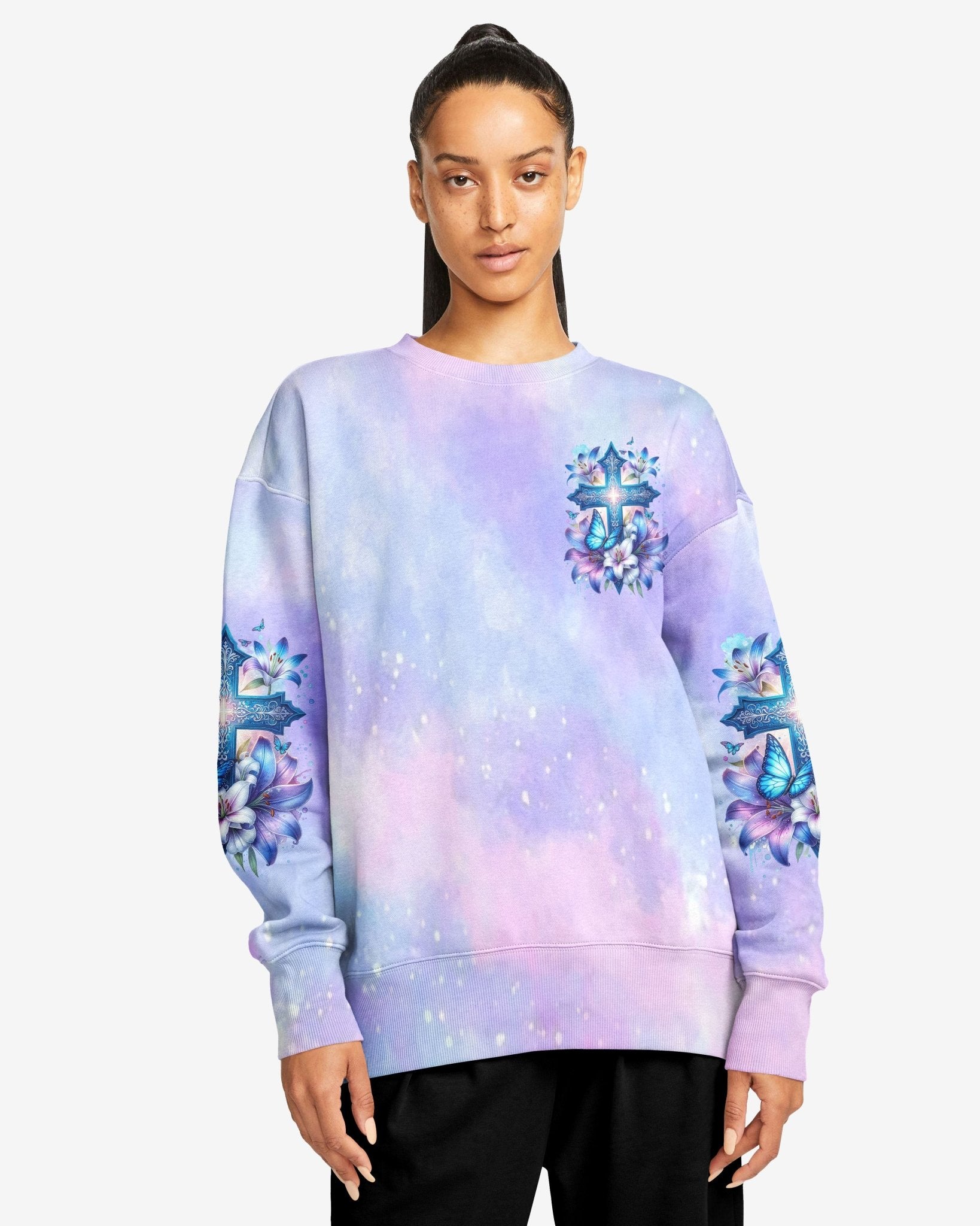 God And The Power Of Prayer All Over Print Sweater